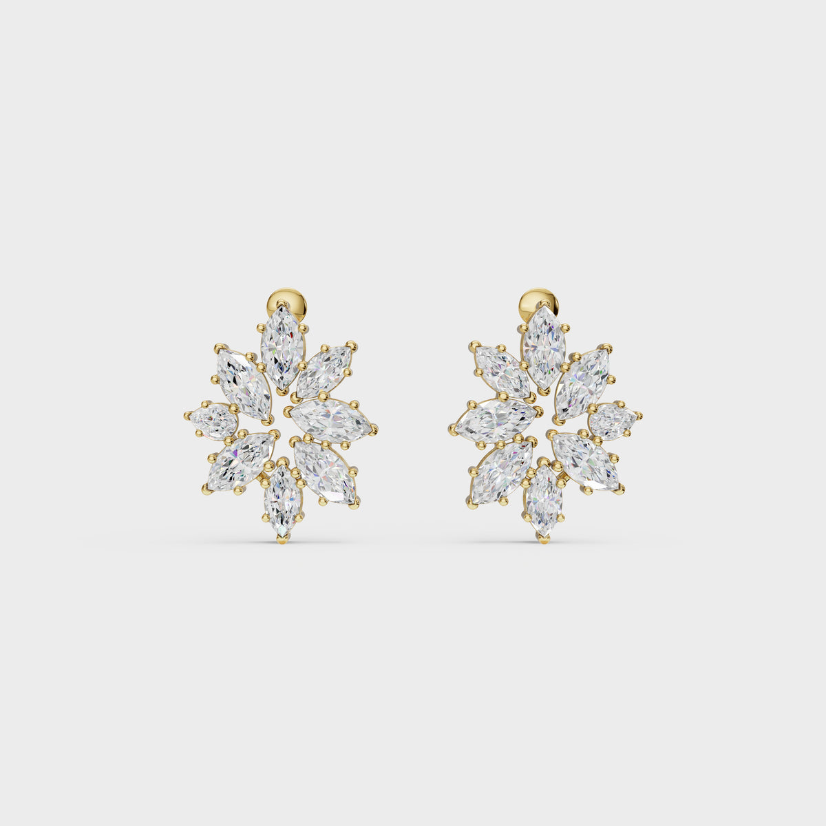 Marquise Bloom Diamond Stud