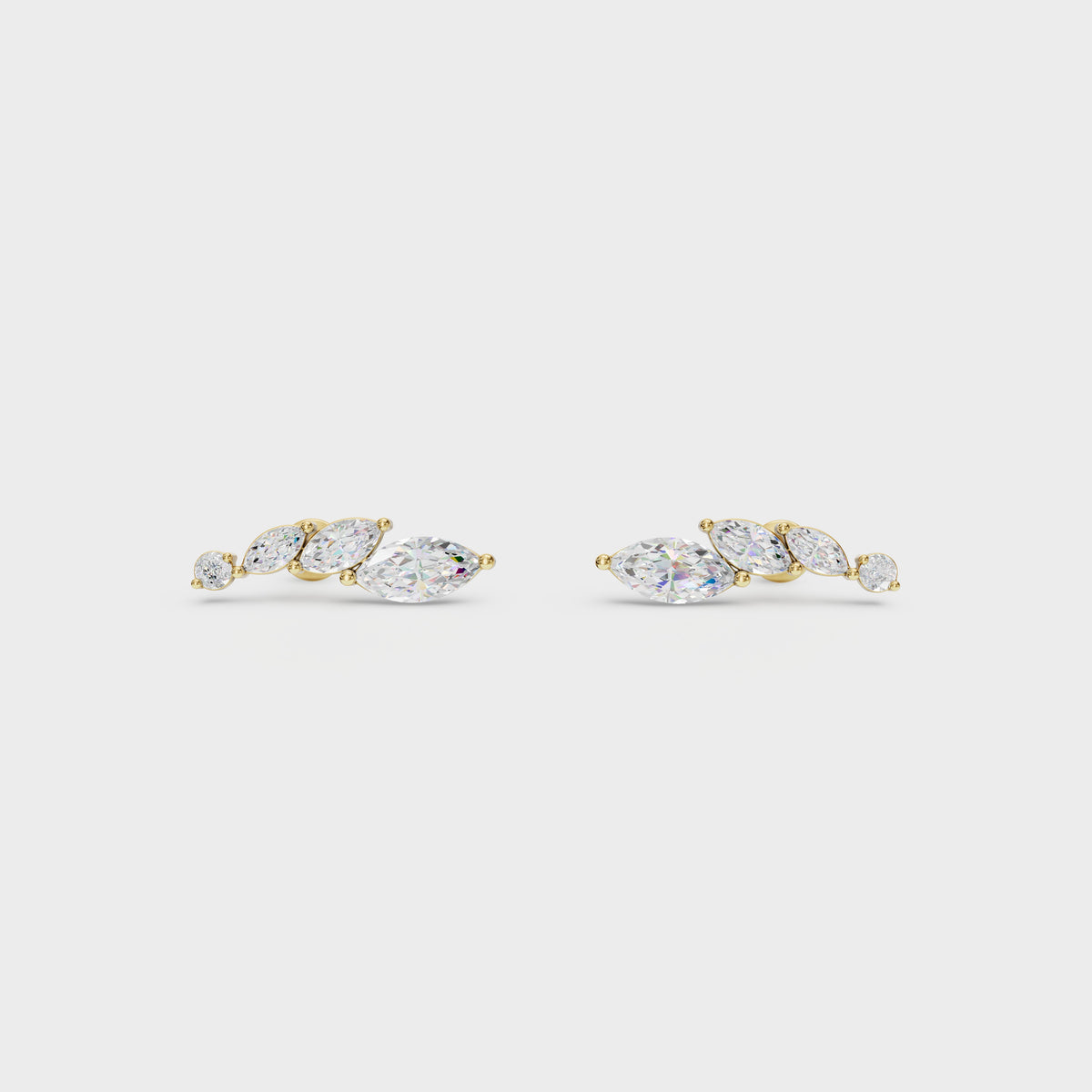 Pear Blossom Diamond Climber Earring