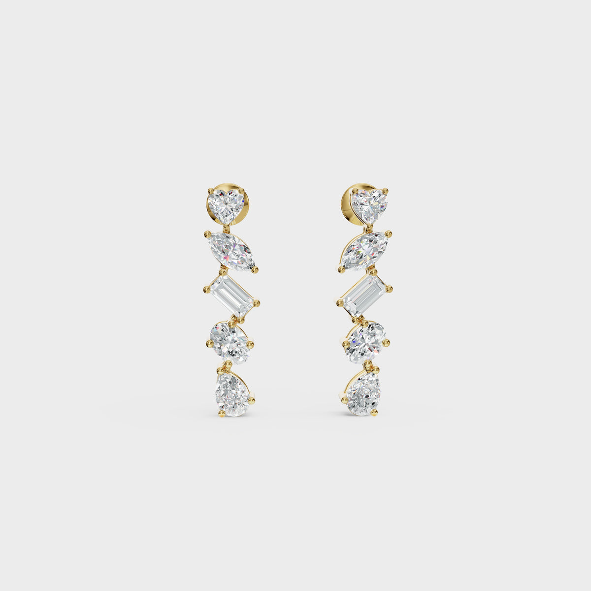 Multi-Cut Drop Earrings