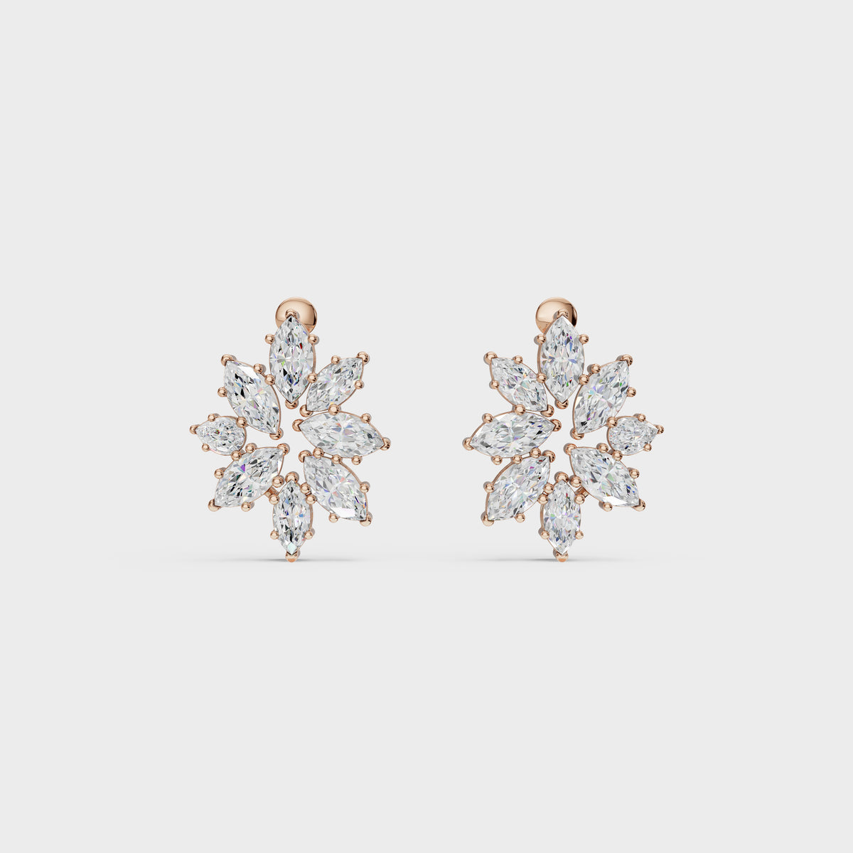 Marquise Bloom Diamond Stud