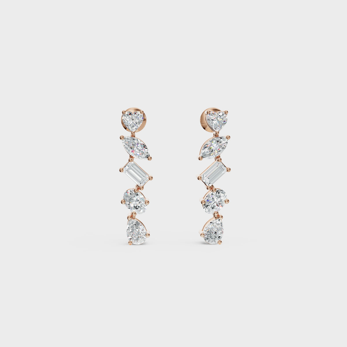 Multi-Cut Drop Earrings