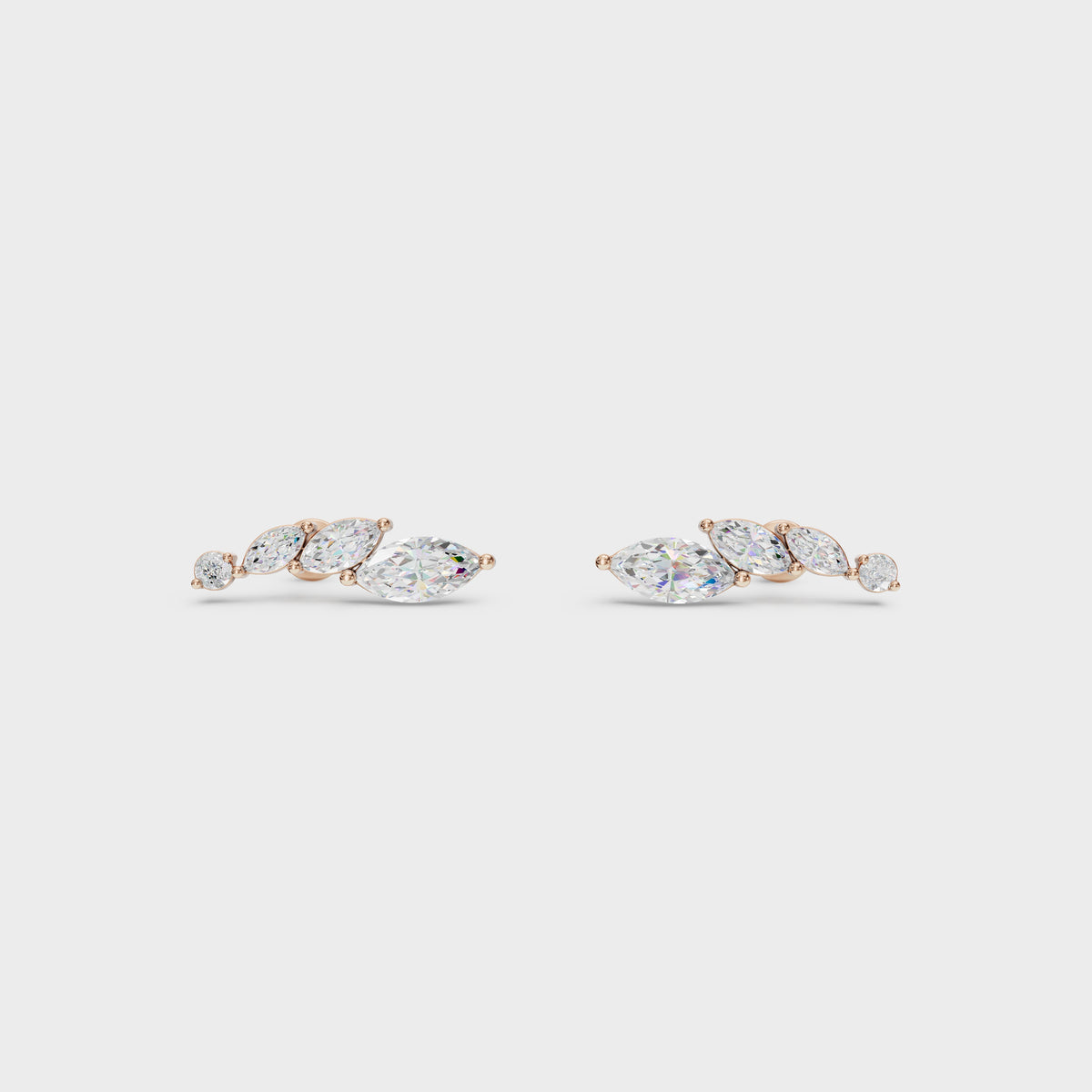 Pear Blossom Diamond Climber Earring