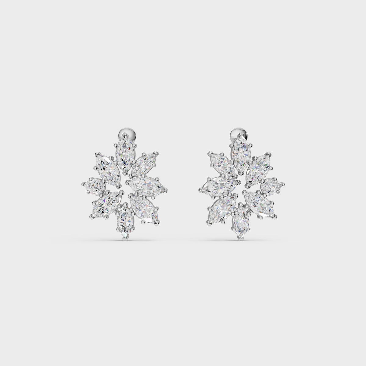 Marquise Bloom Diamond Stud