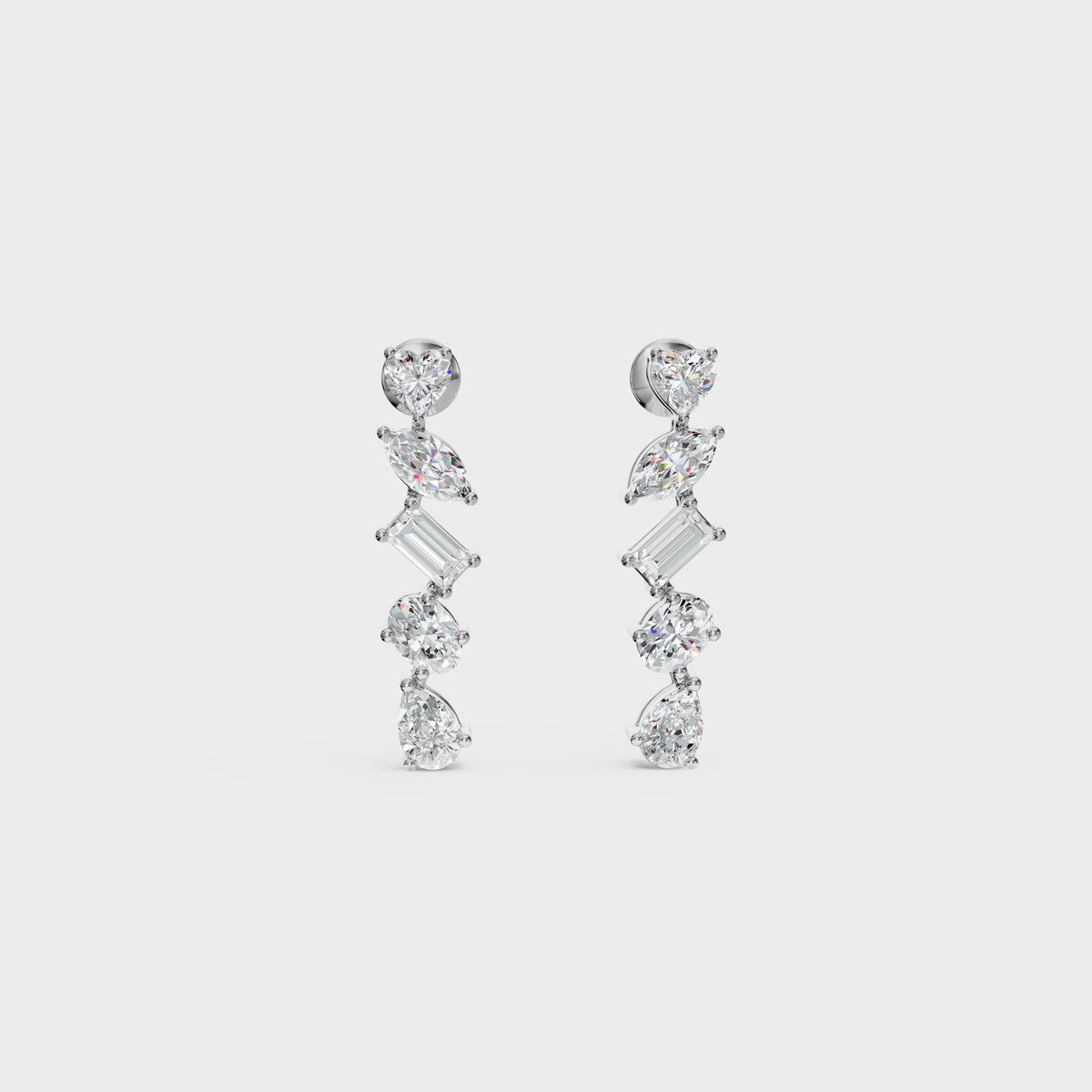Multi-Cut Drop Earrings