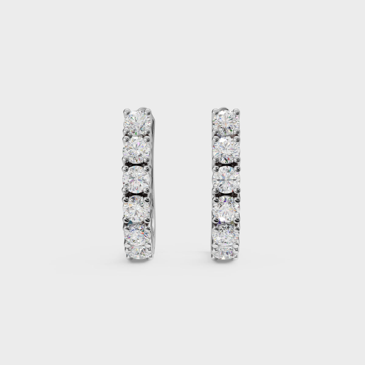 Brilliant Cut Diamond Huggie Hoops