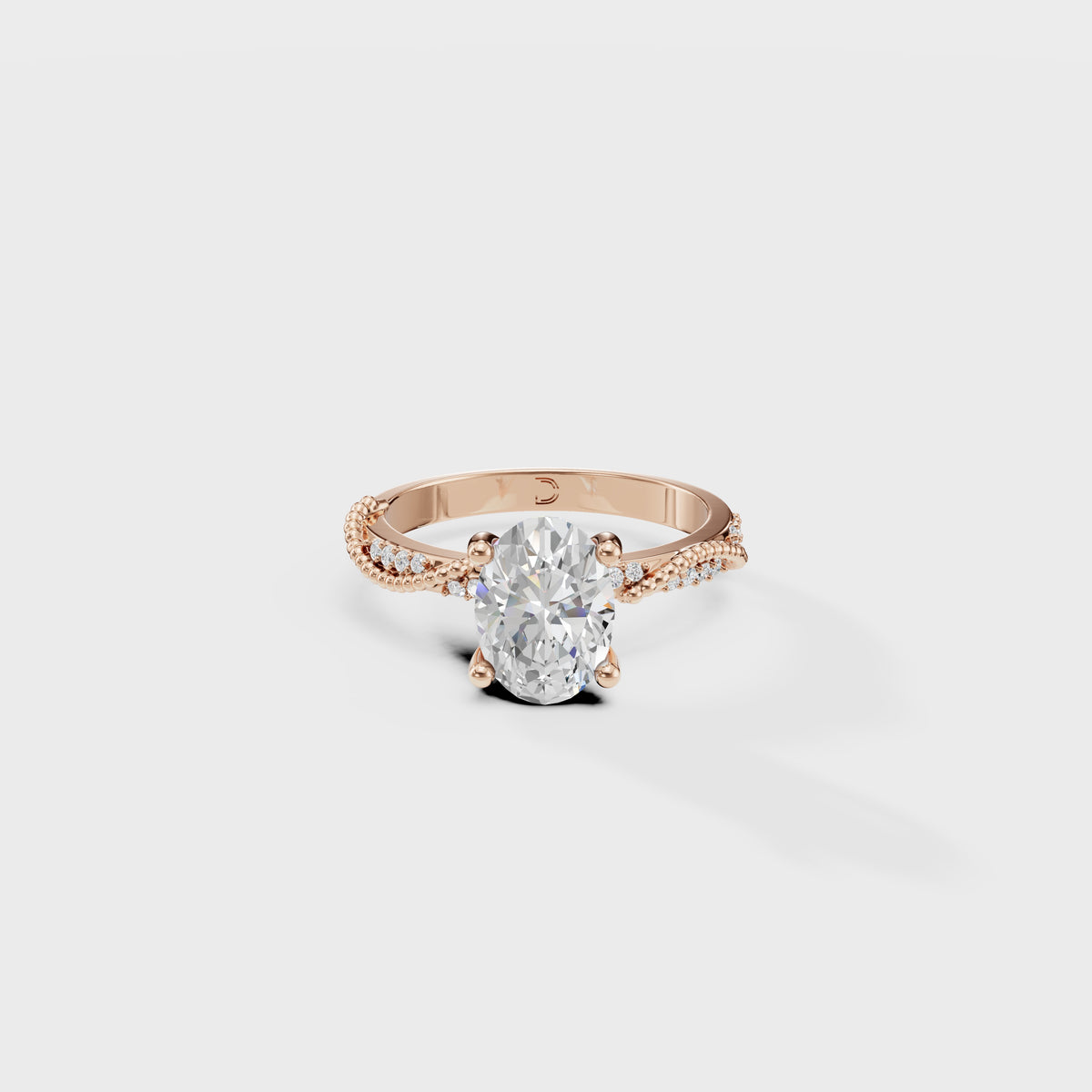 1.65Ct Oval Twisted Galaxy Ring