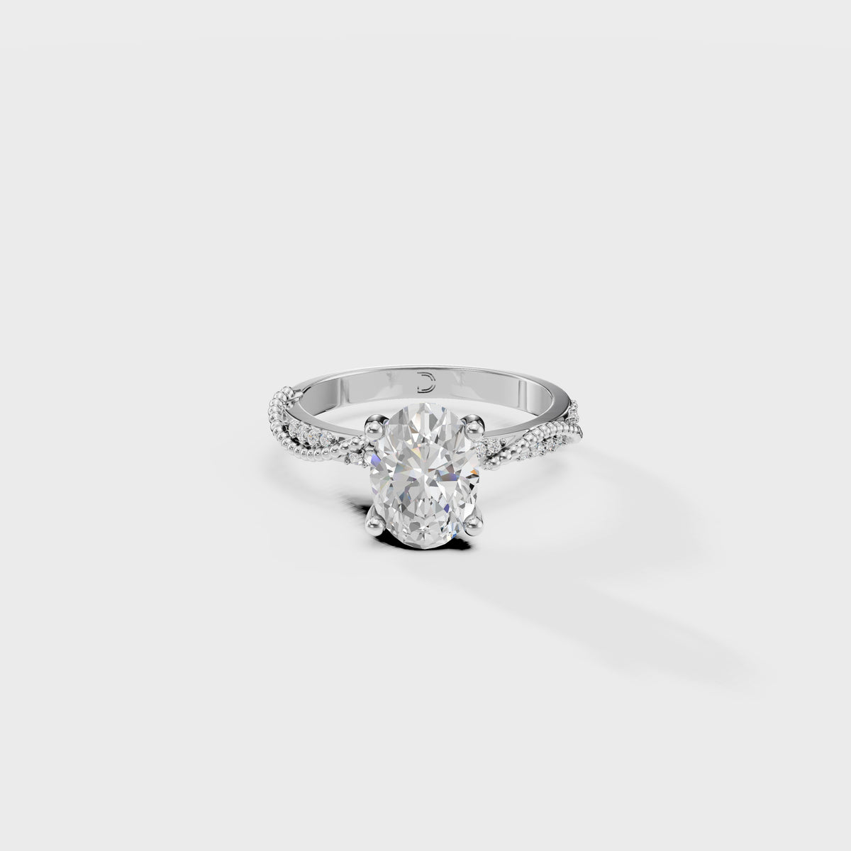 1.65Ct Oval Twisted Galaxy Ring