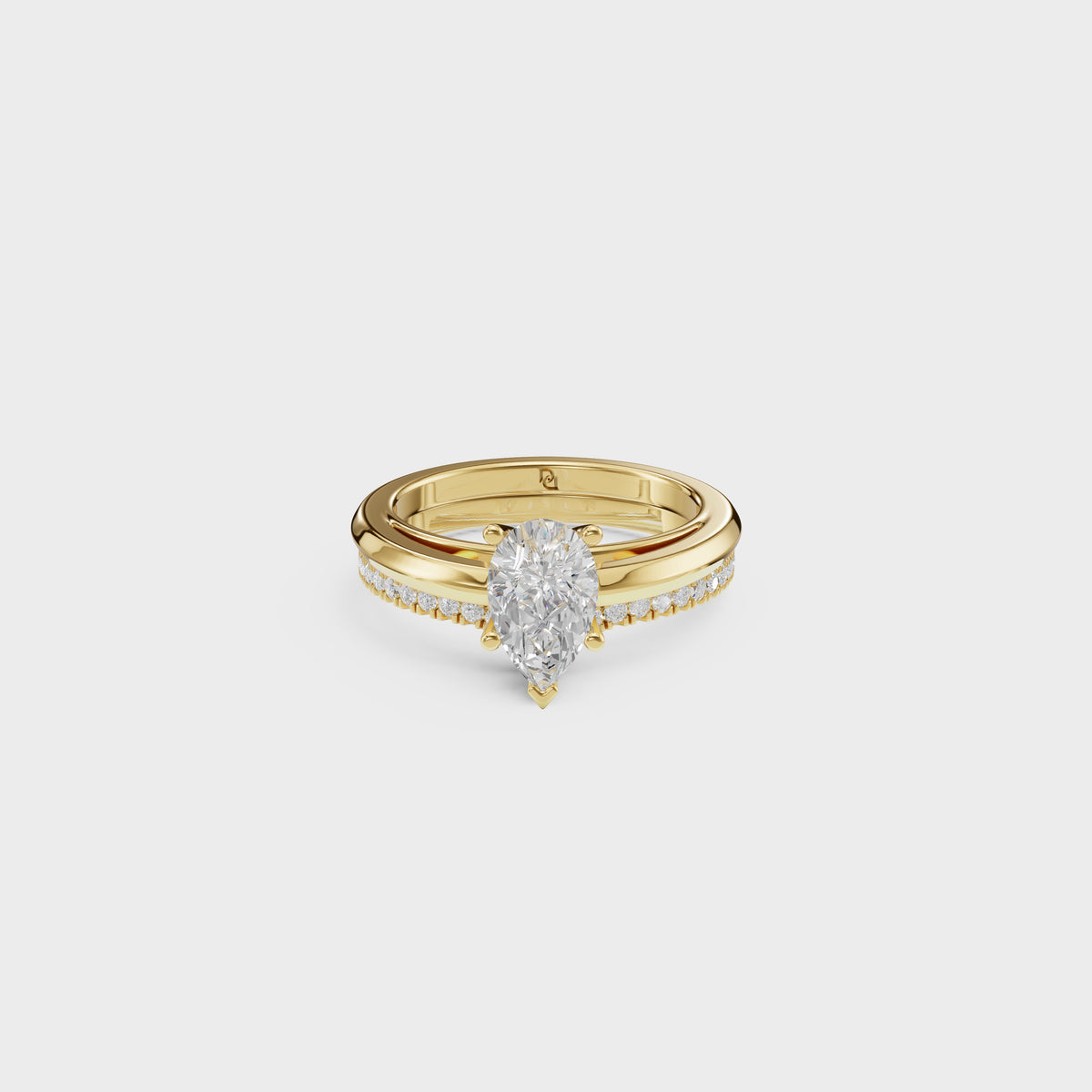 Ethereal 1ct Pear Cut Bridal Set