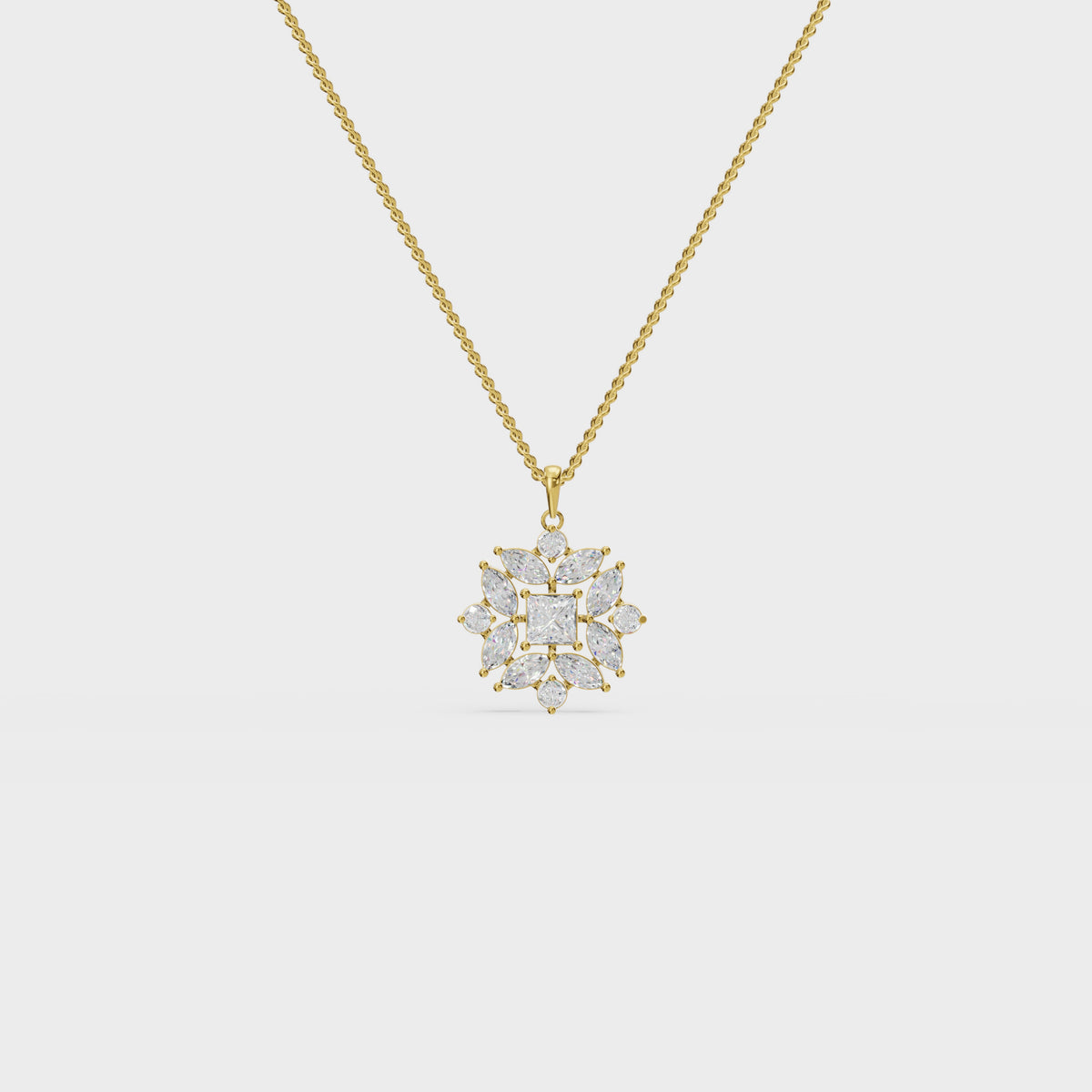 Geometric bloom pendant