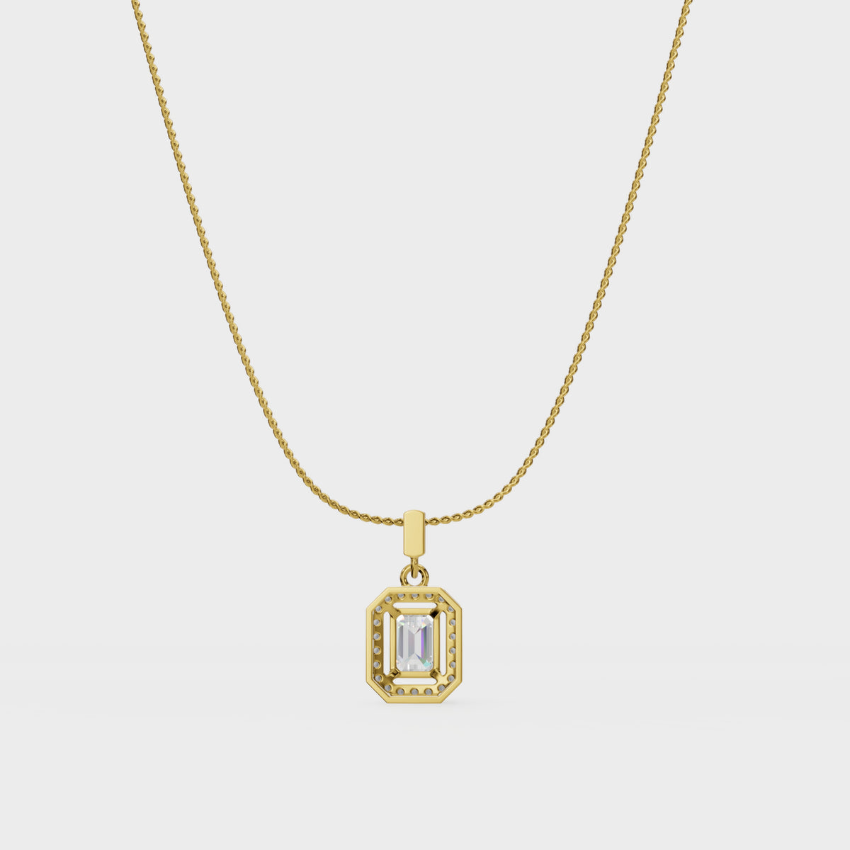 Luxe 1ct Emerald Cut Pendant
