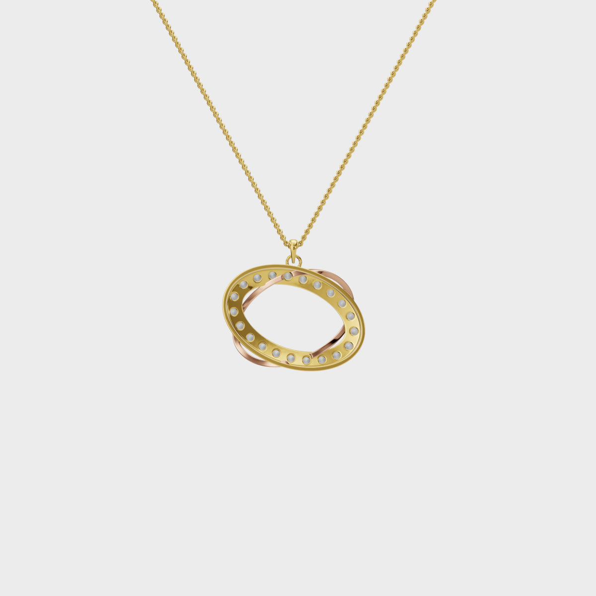 Celestial Orbit Diamond Round cut Diamond Pendant
