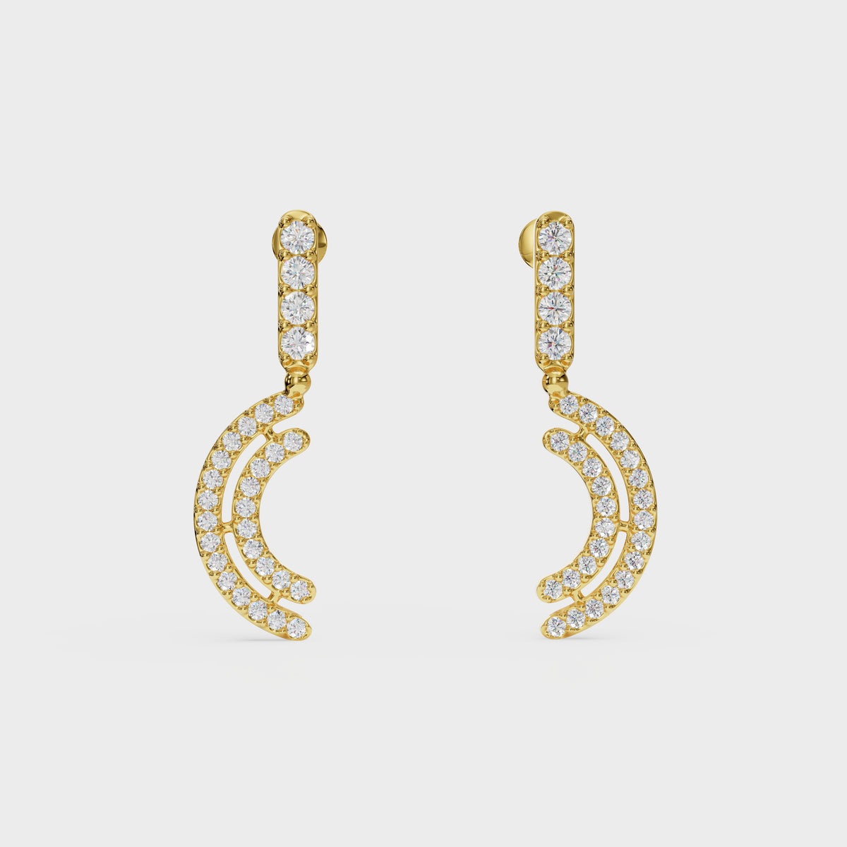 Crescent Wave Diamond Drops