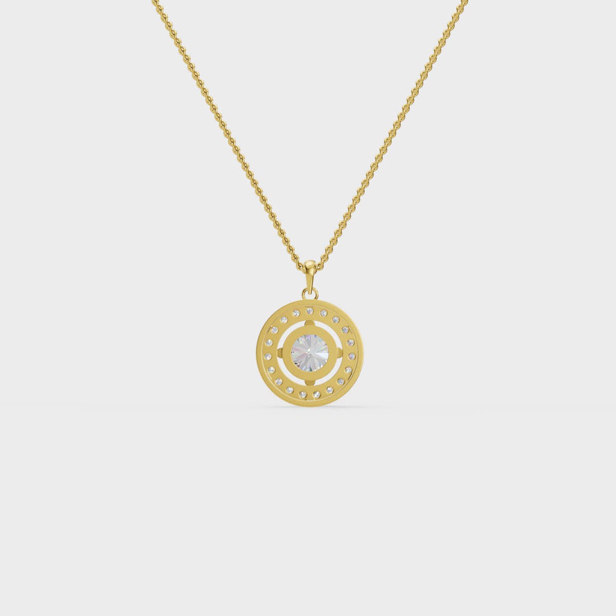 Celestial Halo Diamond Pendant