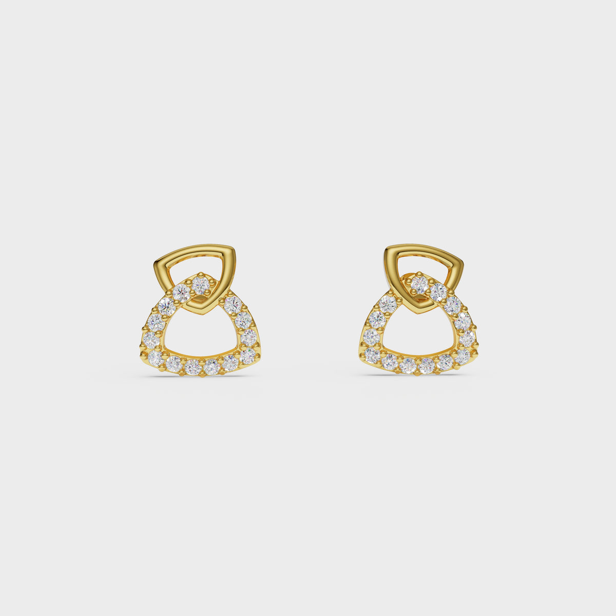 Dual Halo Diamond stud Earrings