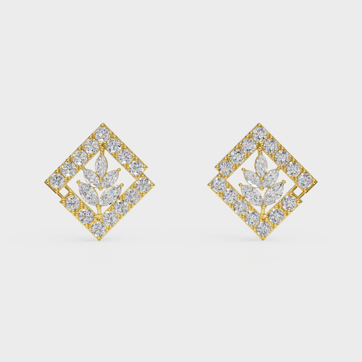 Modern Marquise Frame Studs