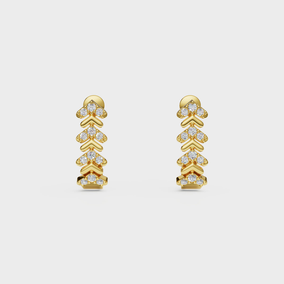 V-Sparkle diamond Hoops
