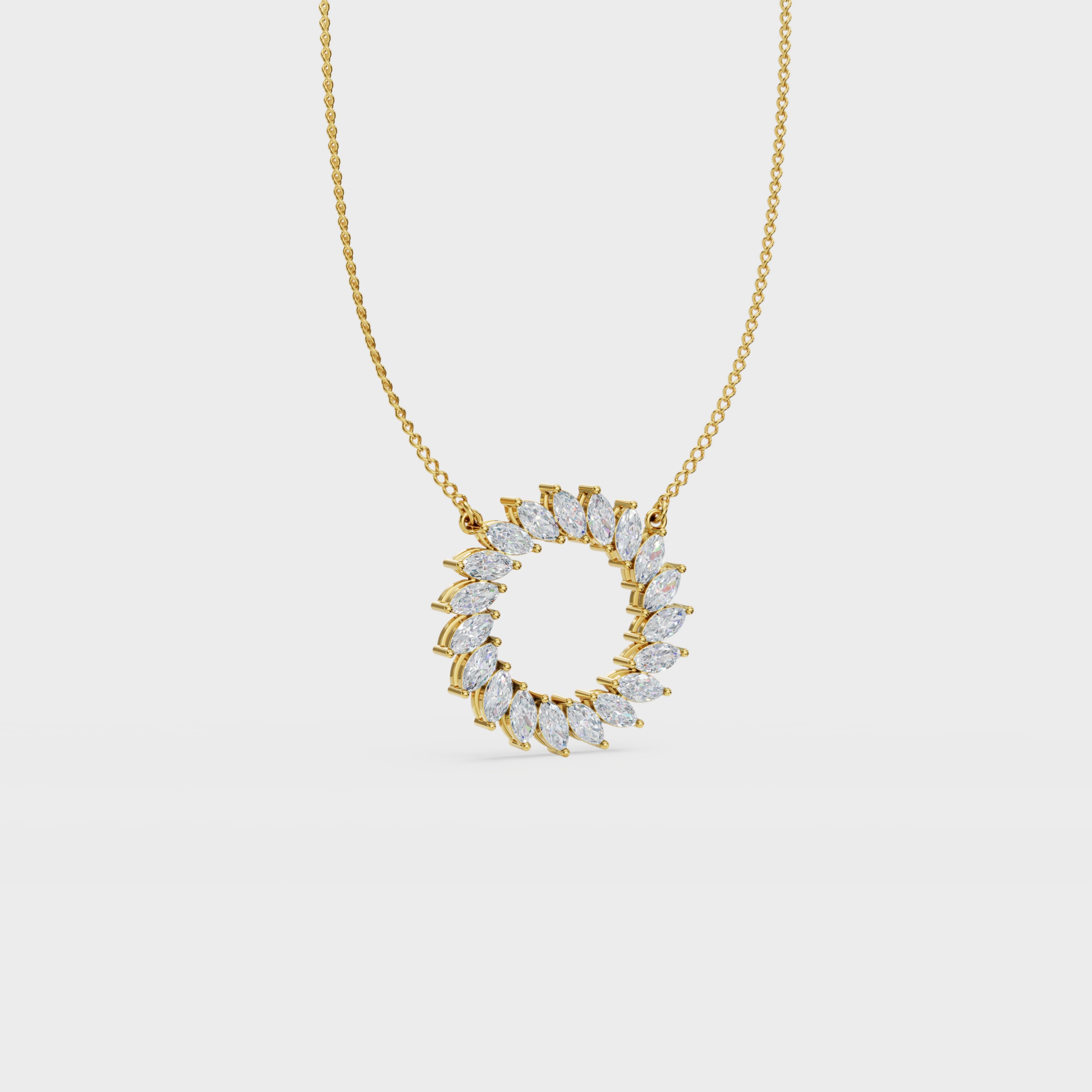 Circle Floral Burst Pendant