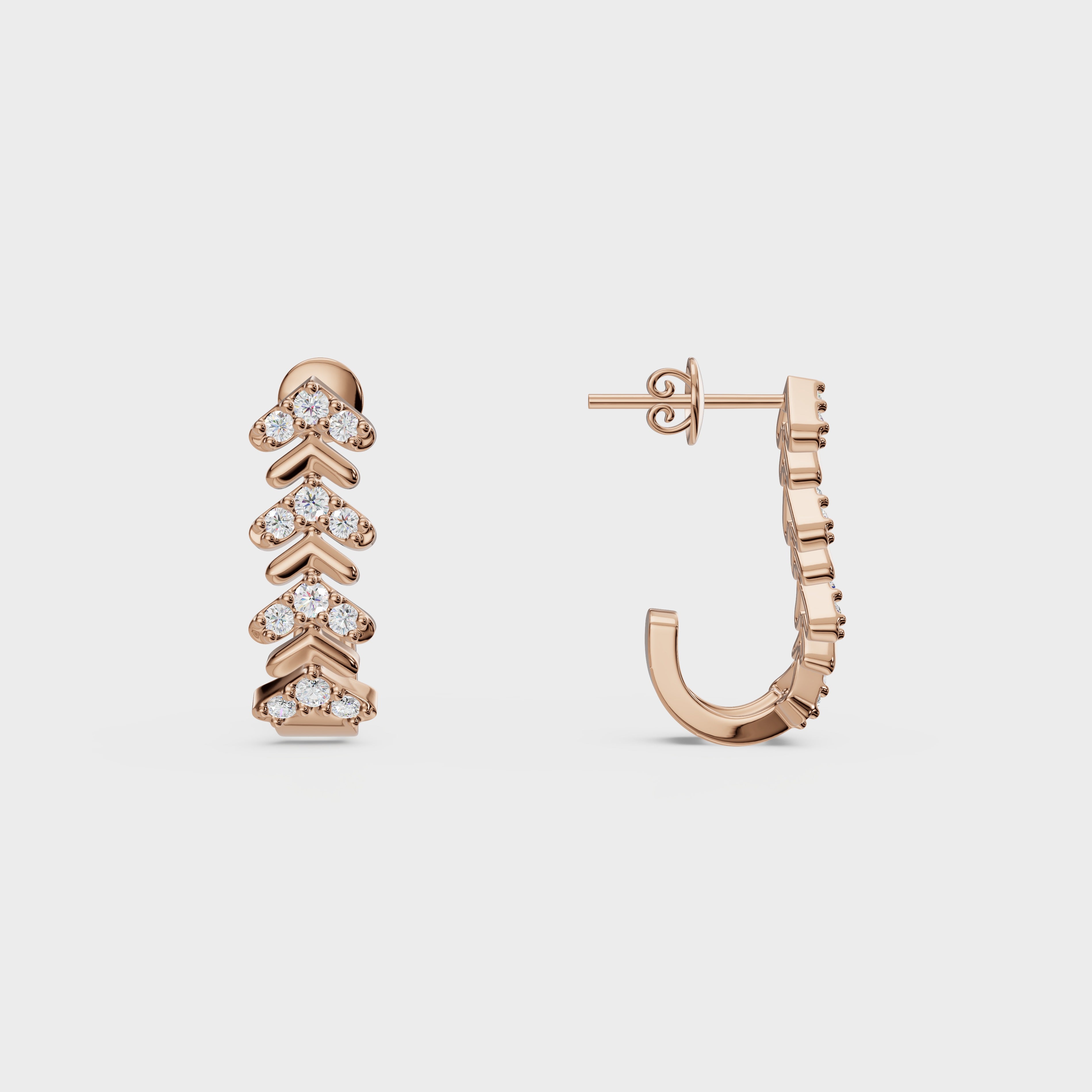 V-Sparkle diamond Hoops