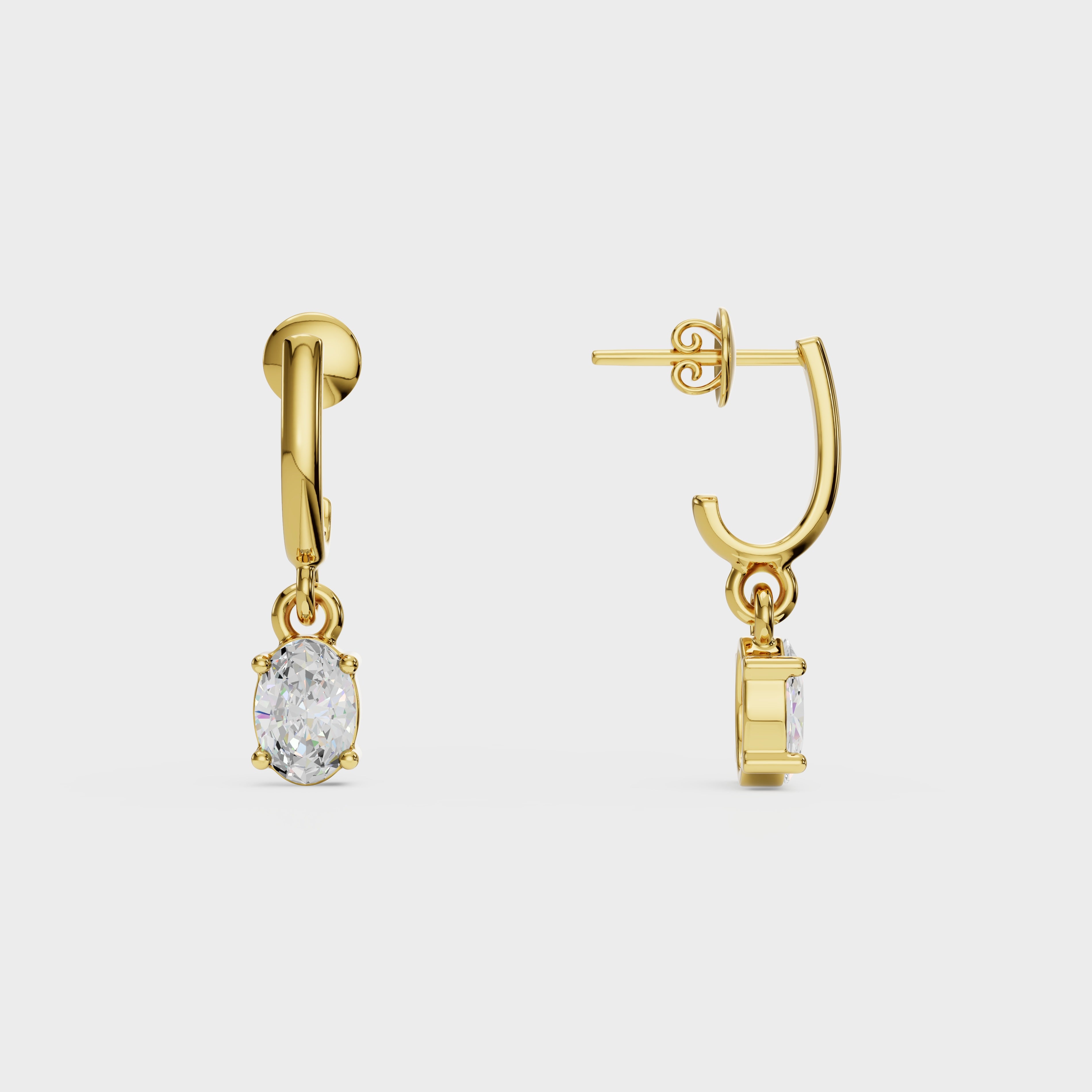Suspended Brilliance Diamond Drop Earrings