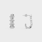V-Sparkle diamond Hoops