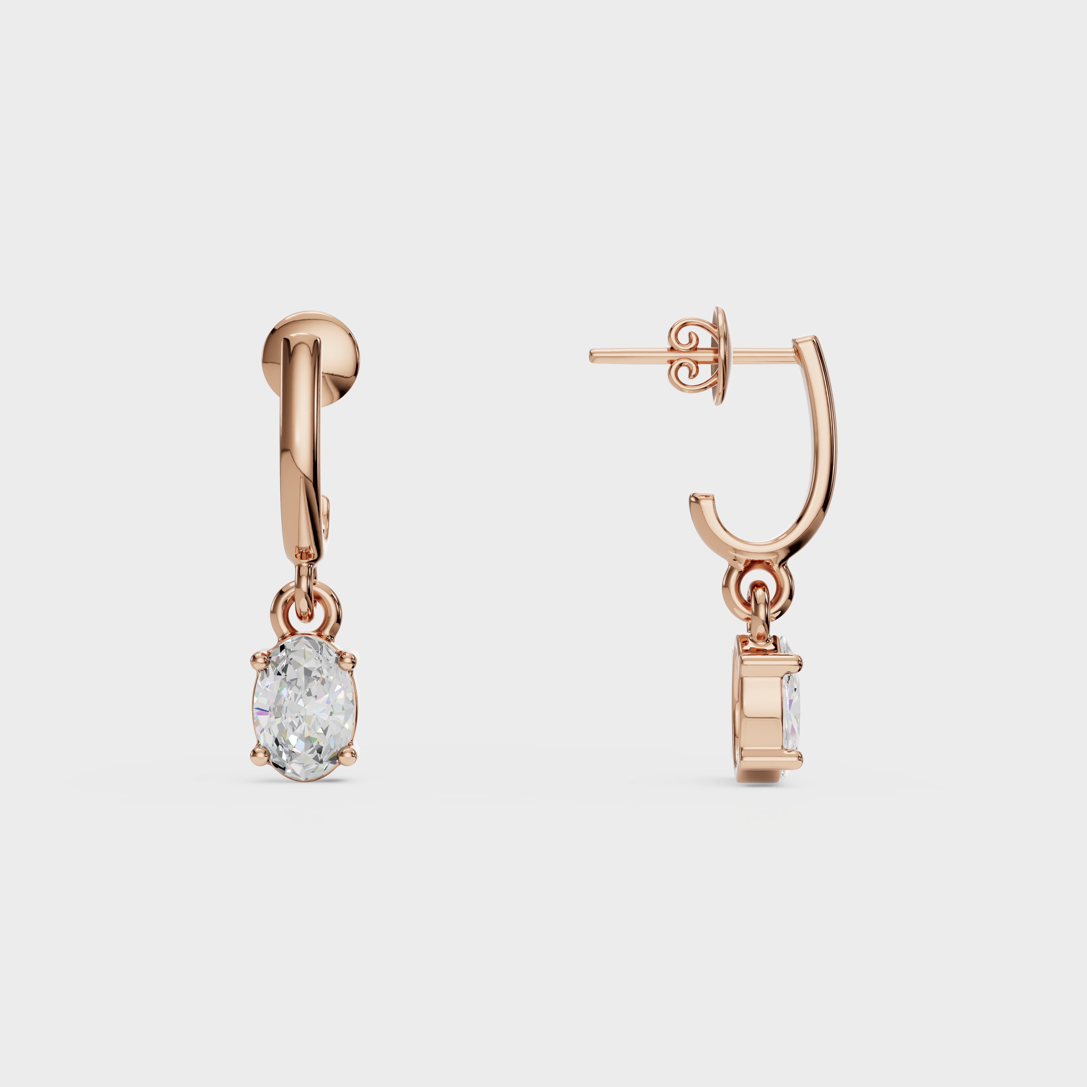 Suspended Brilliance Diamond Drop Earrings