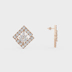 Modern Marquise Frame Studs