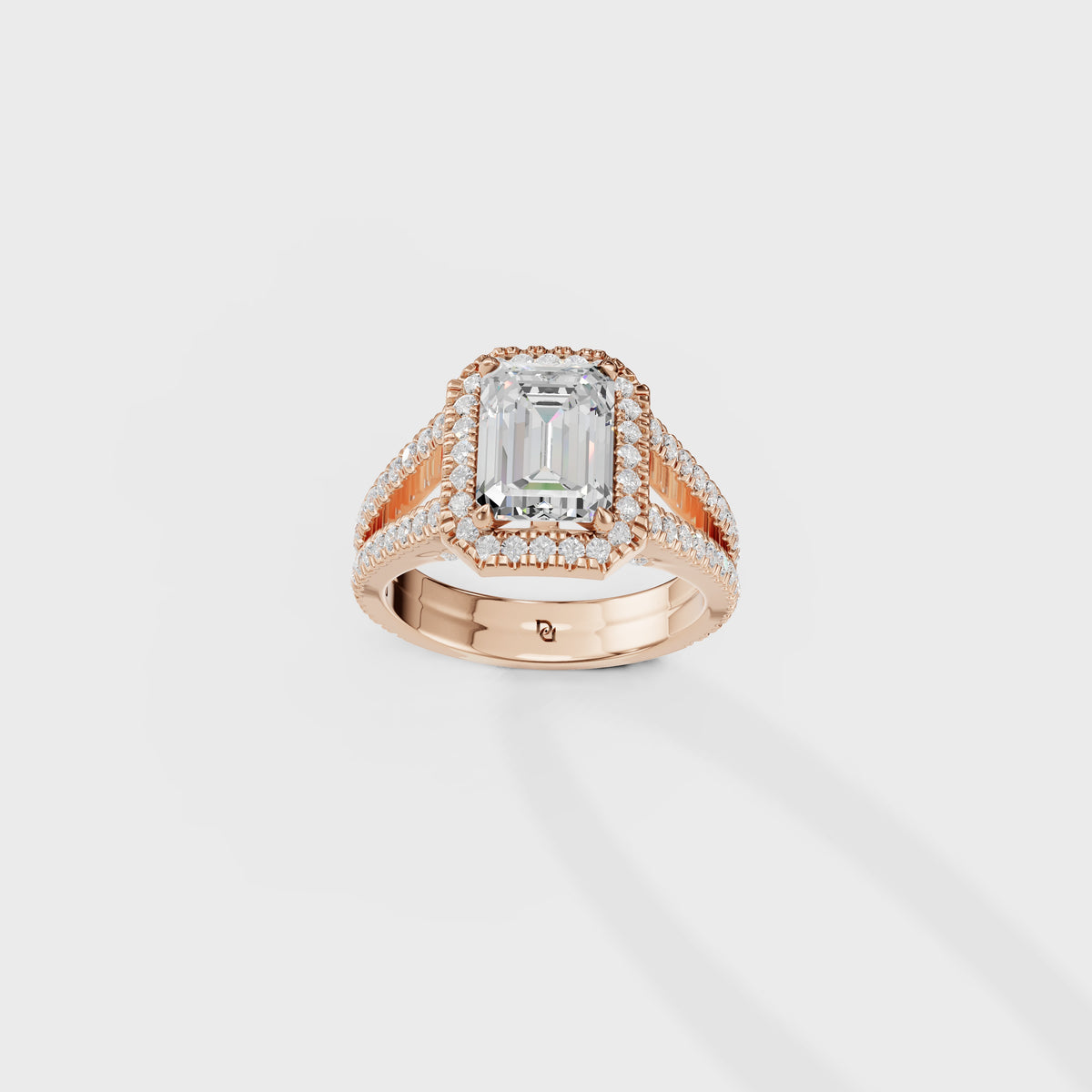 Elegance 1.70ct Emerald Cut Engagement Ring
