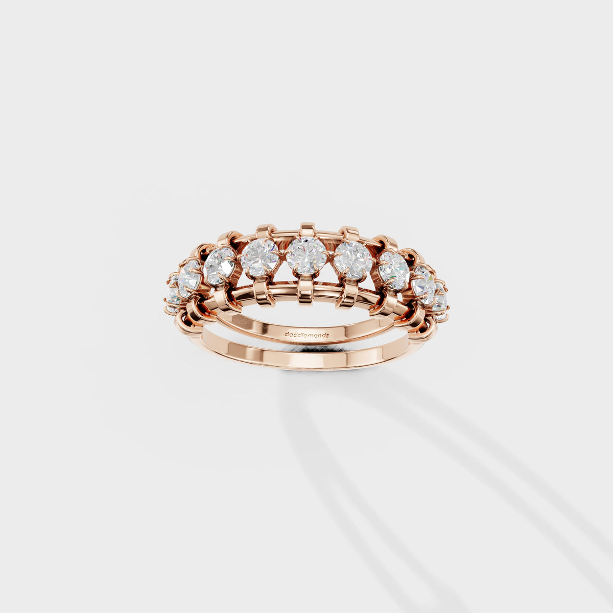 Celeste Crown Round Cut Diamond Band