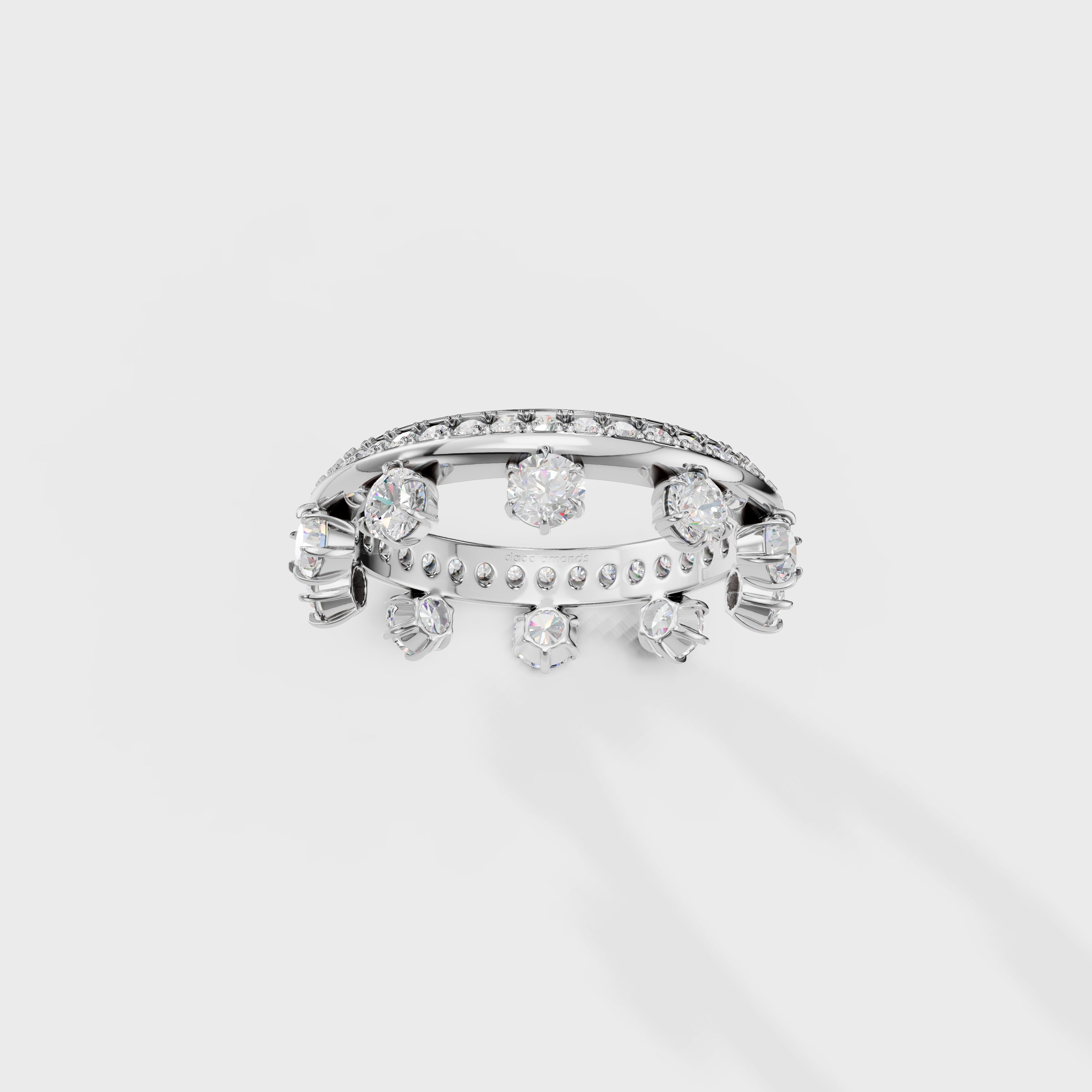 Modern Frame Diamond Ring