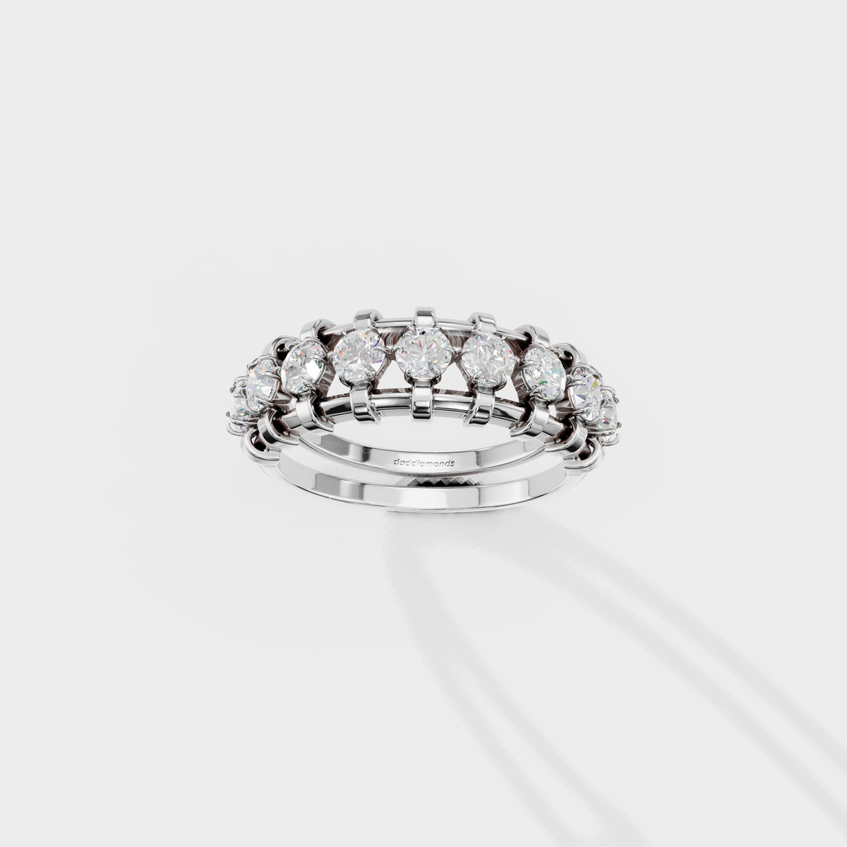 Celeste Crown Round Cut Diamond Band