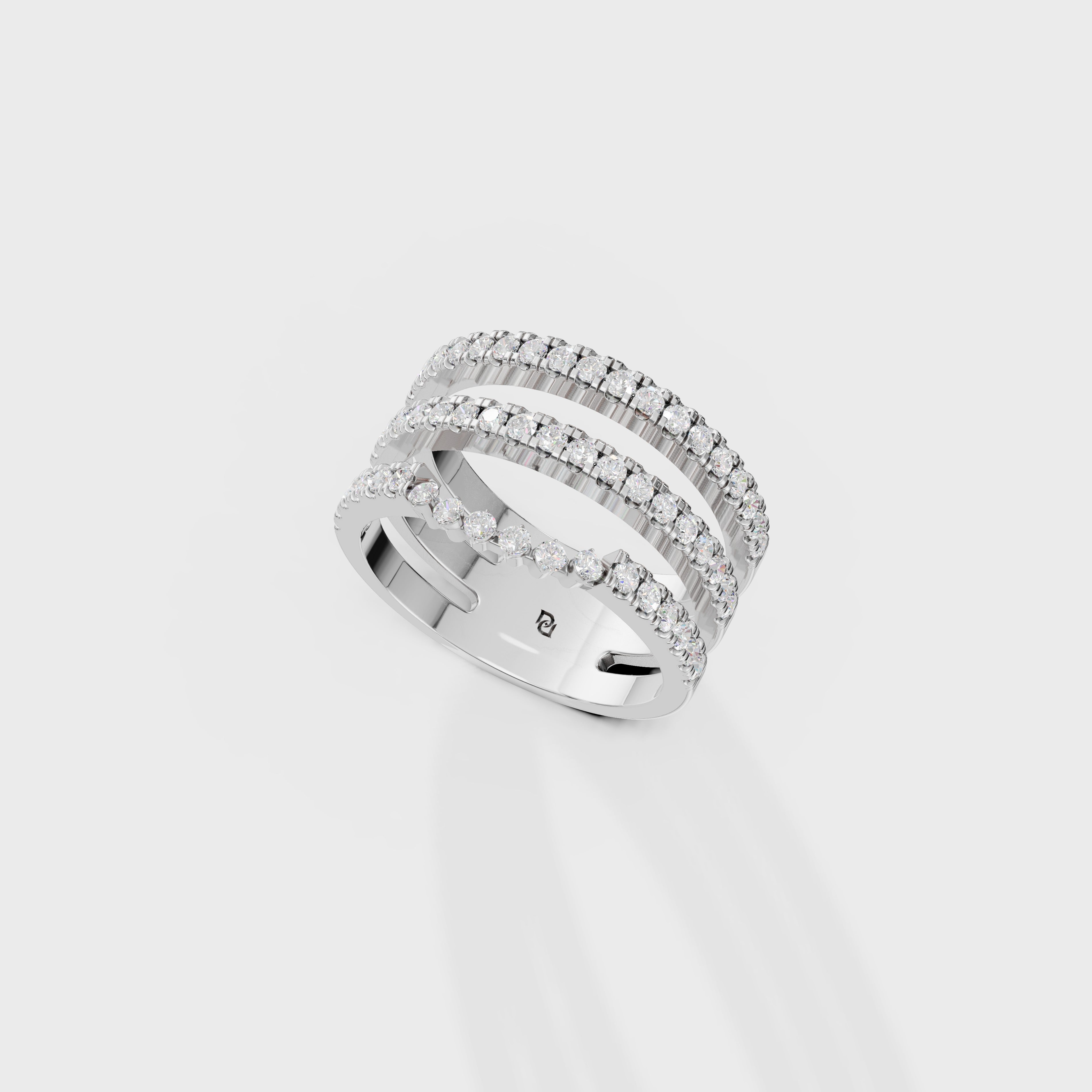 Multi-Row Diamond Ring Set