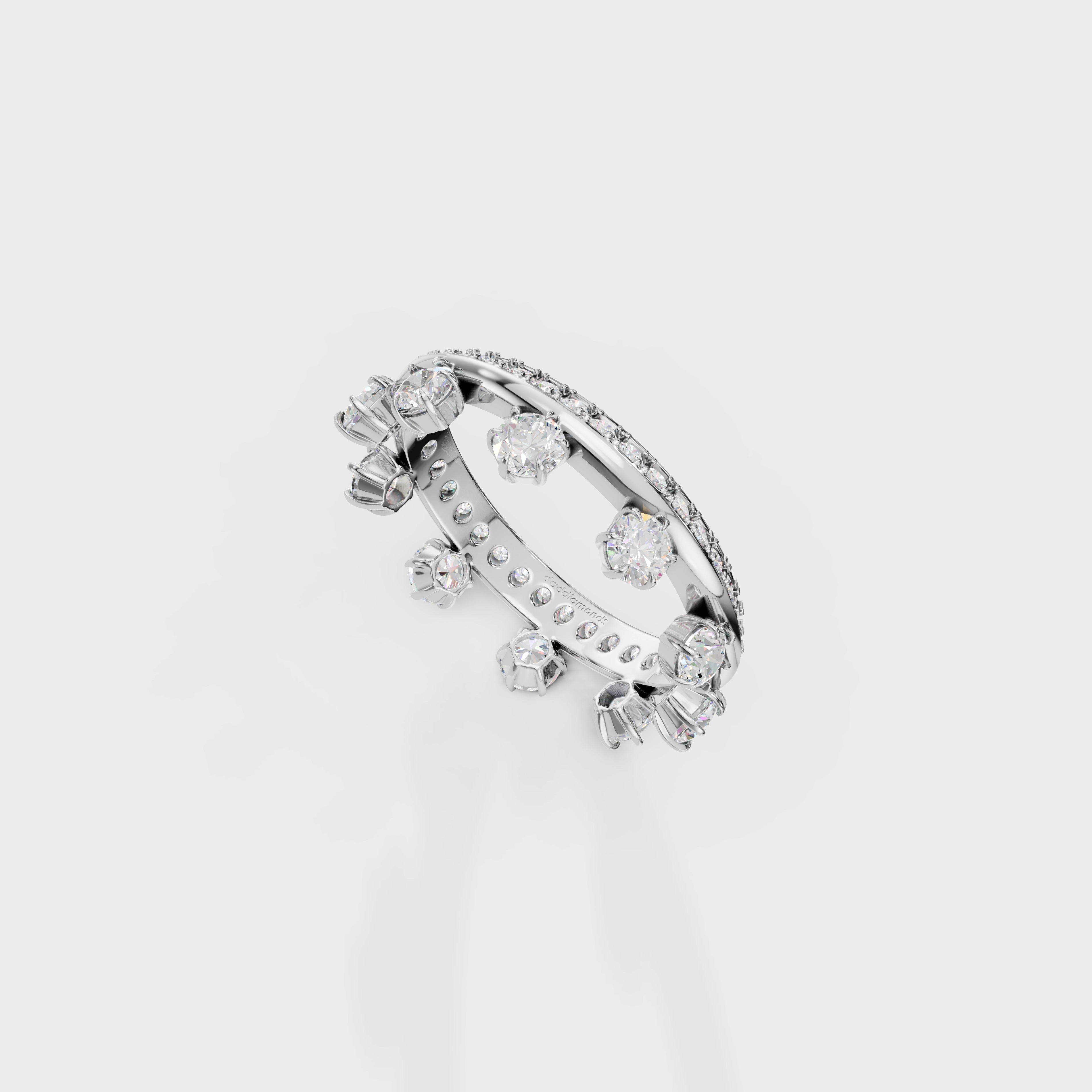 Modern Frame Diamond Ring