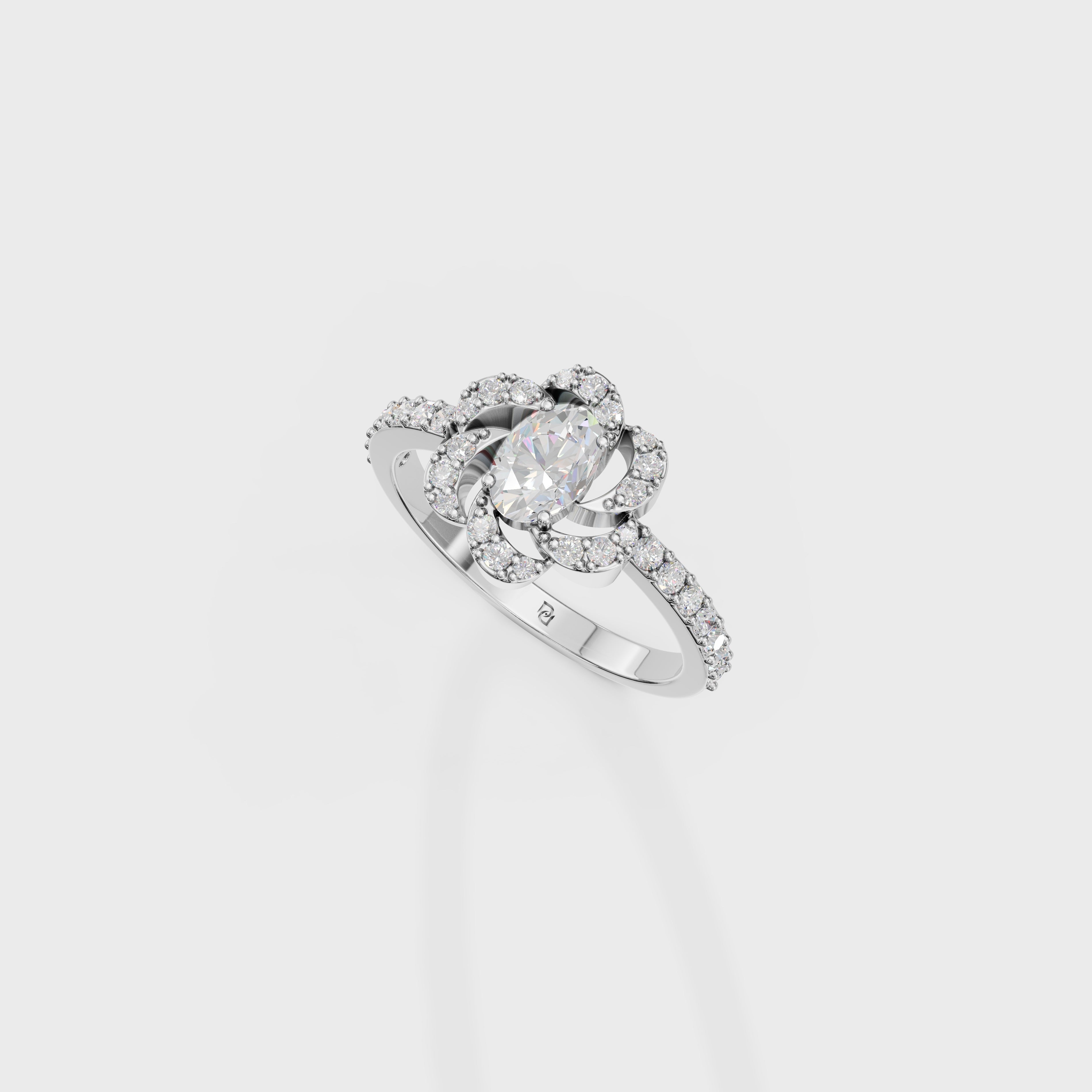 Petal Embrace Engagement Ring