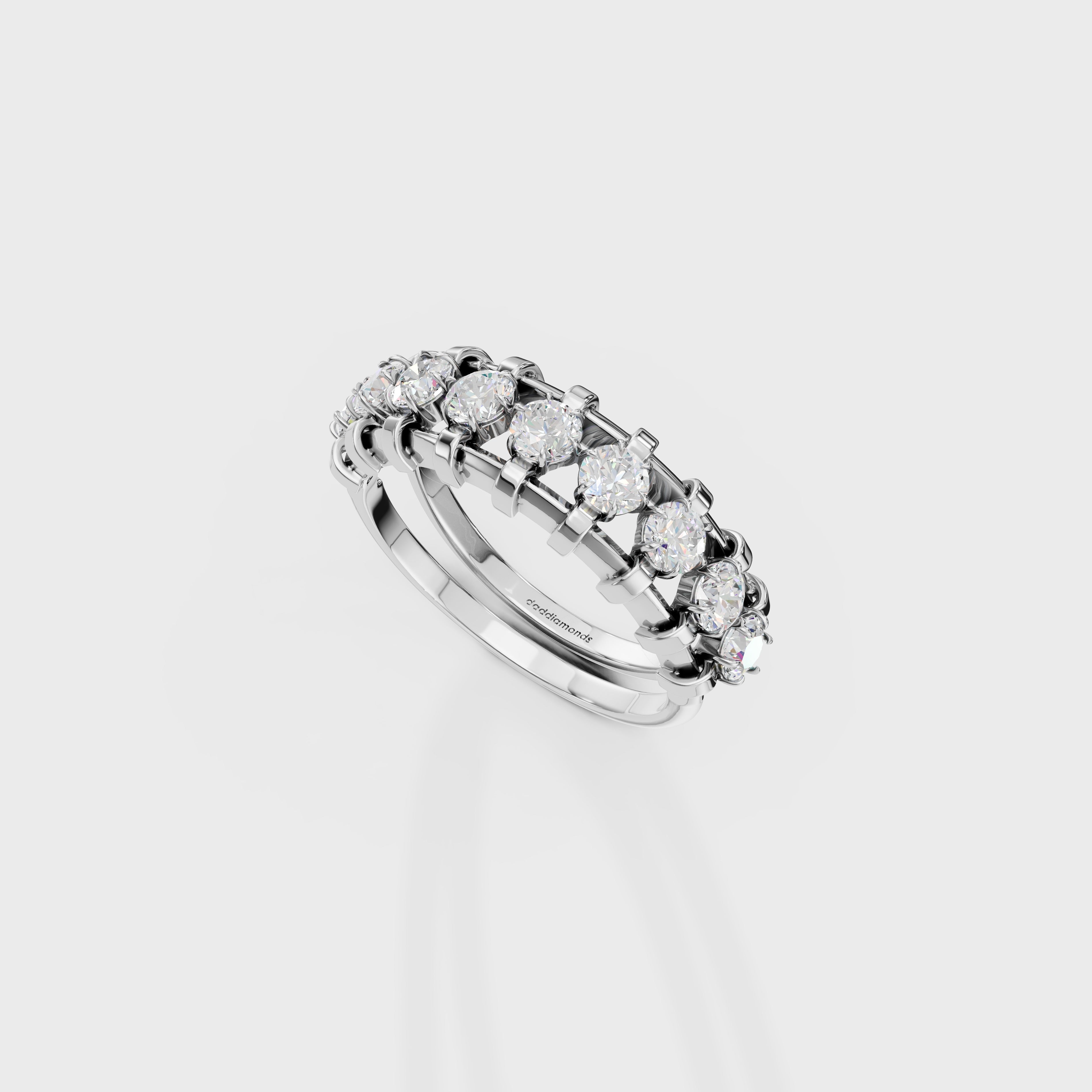 Modern Frame Diamond Ring