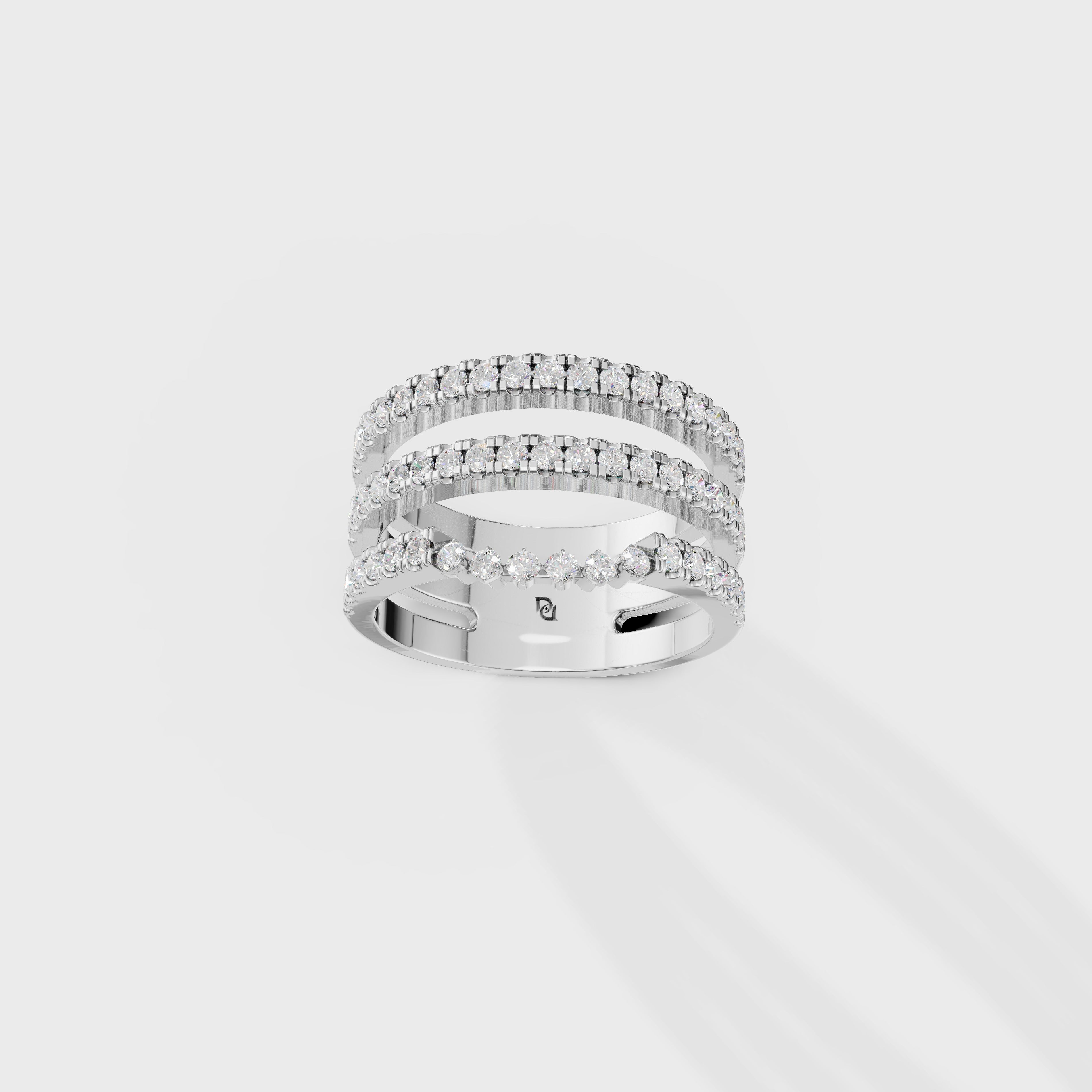 Multi-Row Diamond Ring Set