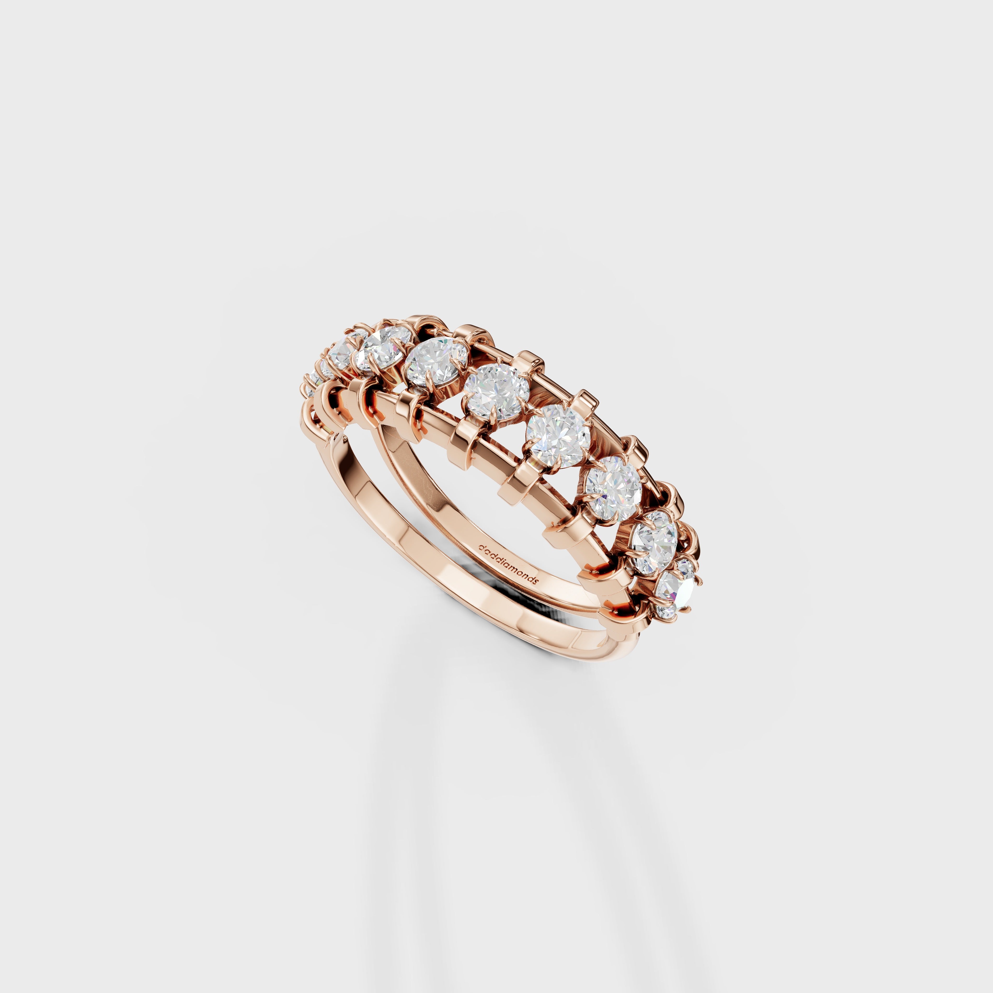 Modern Frame Diamond Ring