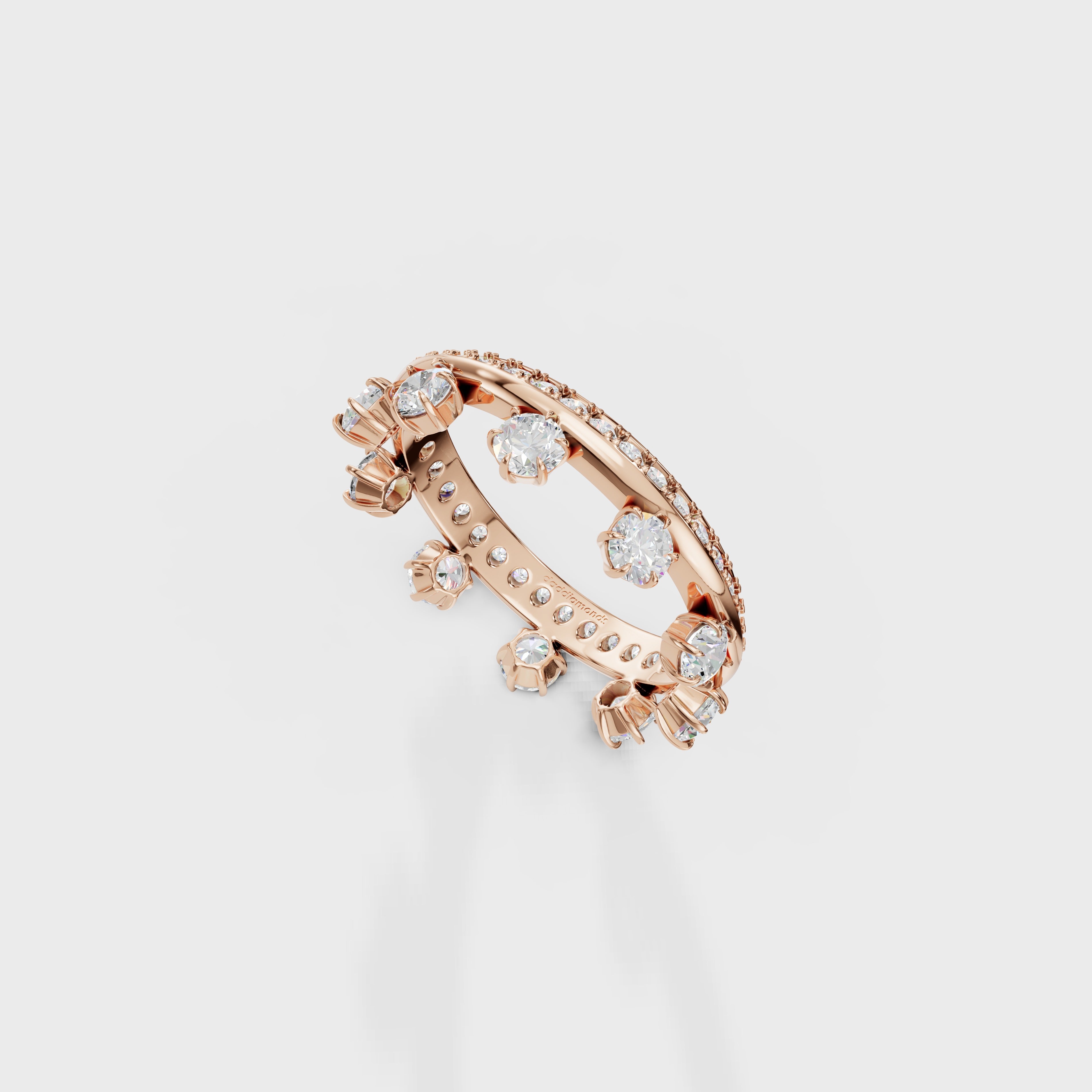 Modern Frame Diamond Ring