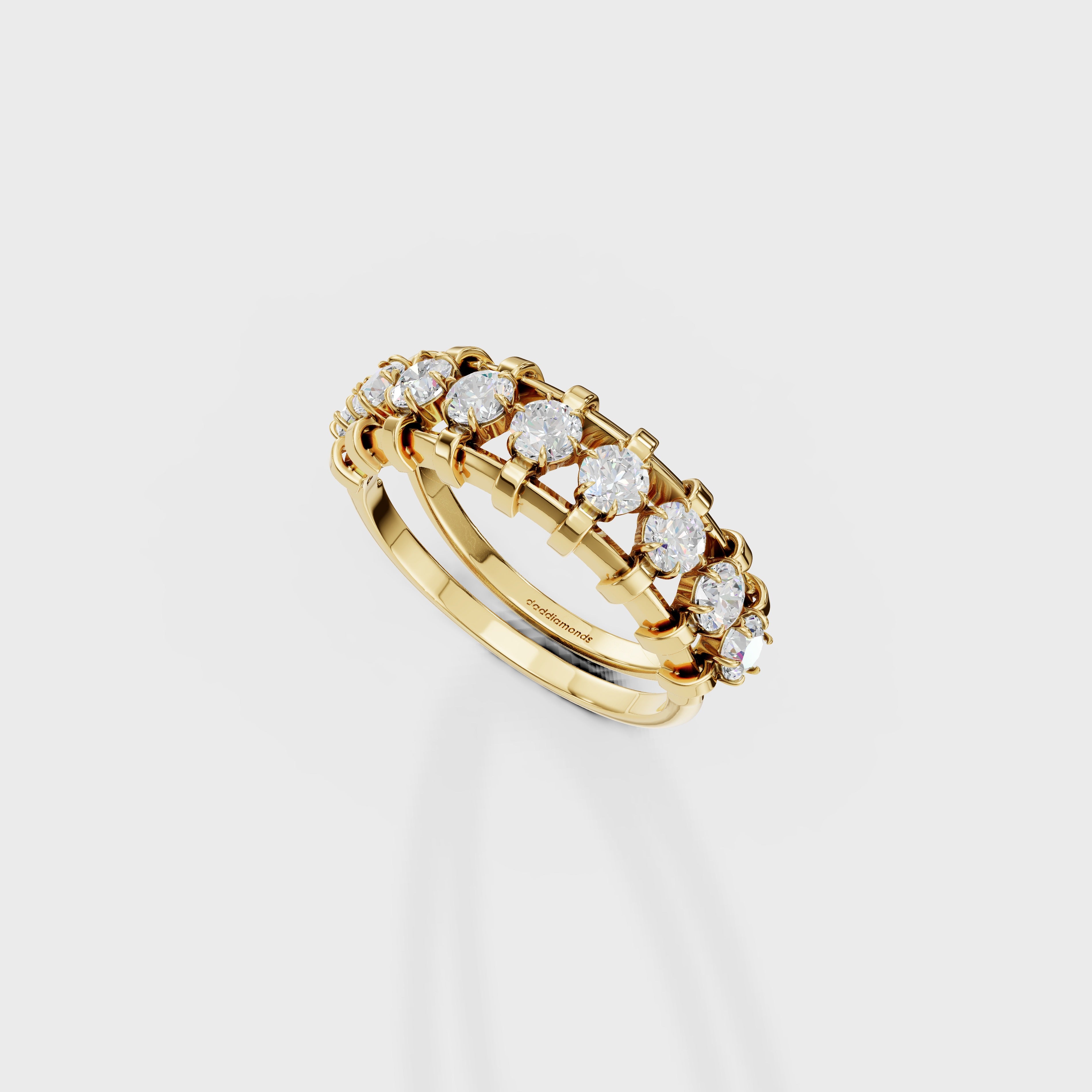 Modern Frame Diamond Ring