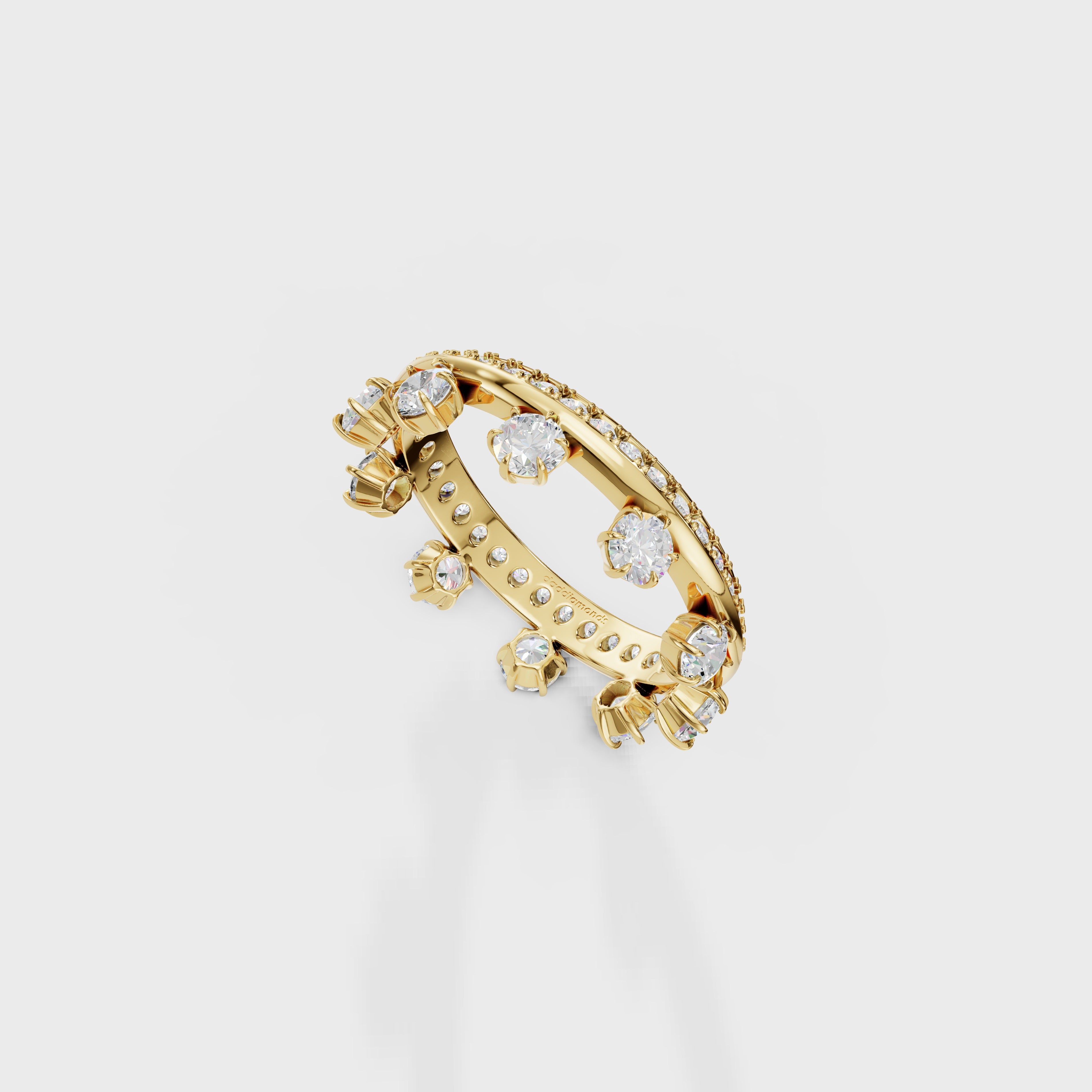 Modern Frame Diamond Ring