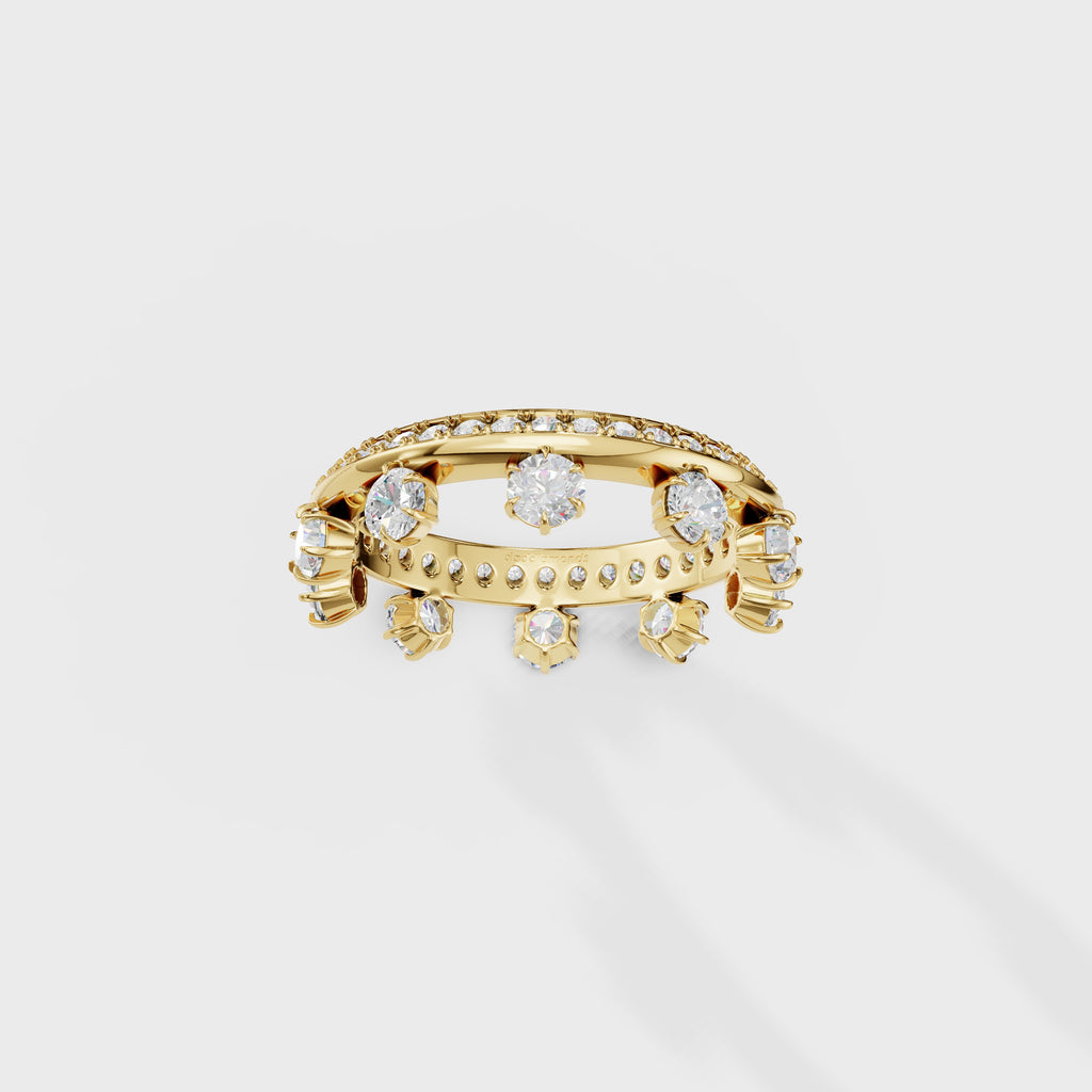 Modern Frame Diamond Ring