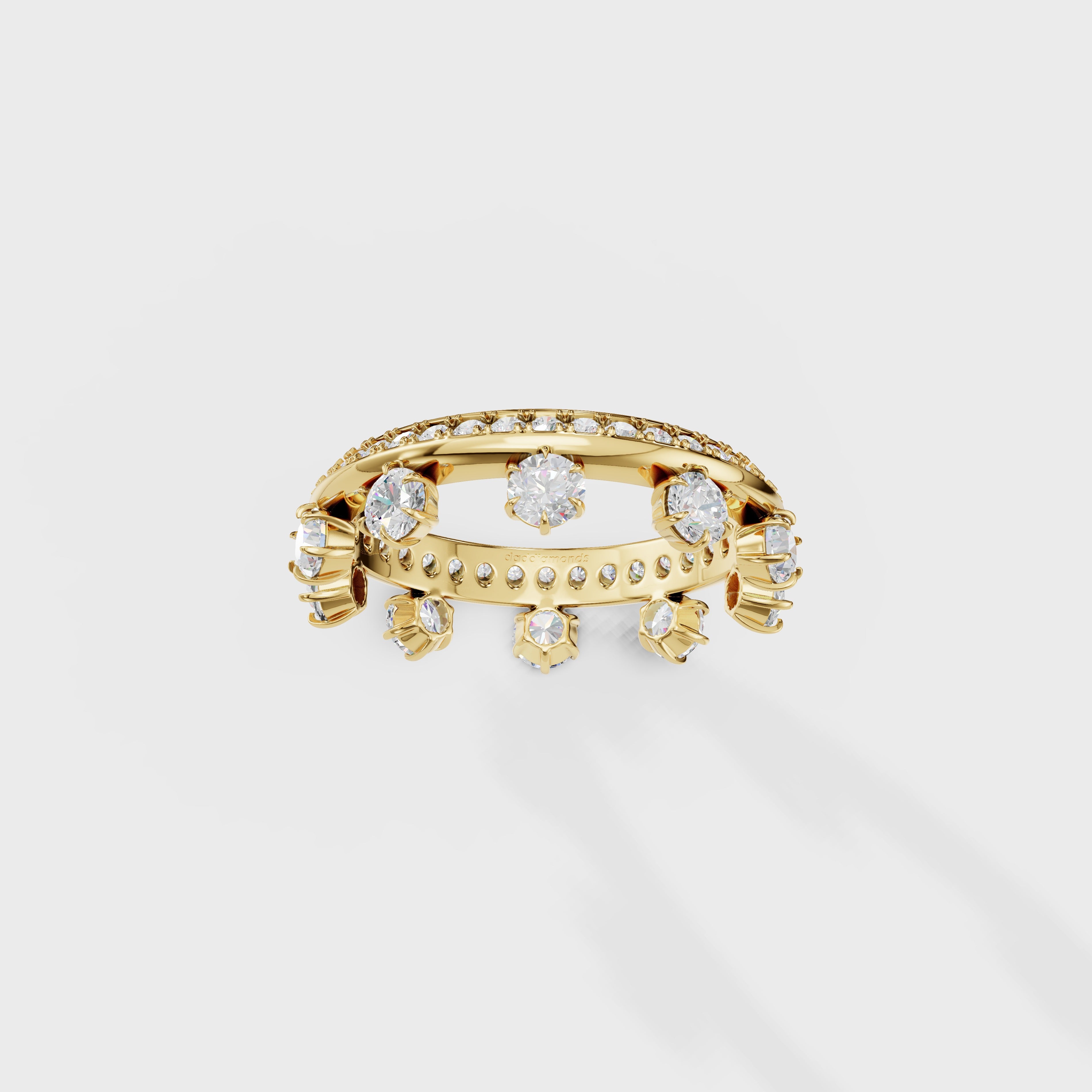 Modern Frame Diamond Ring