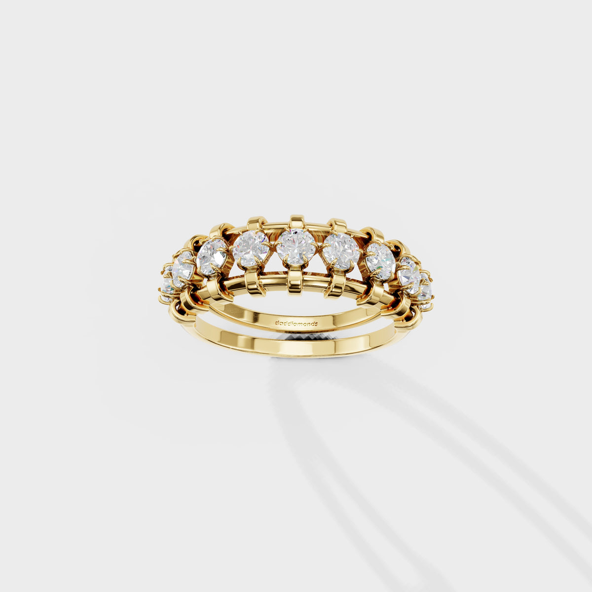 Celeste Crown Round Cut Diamond Band