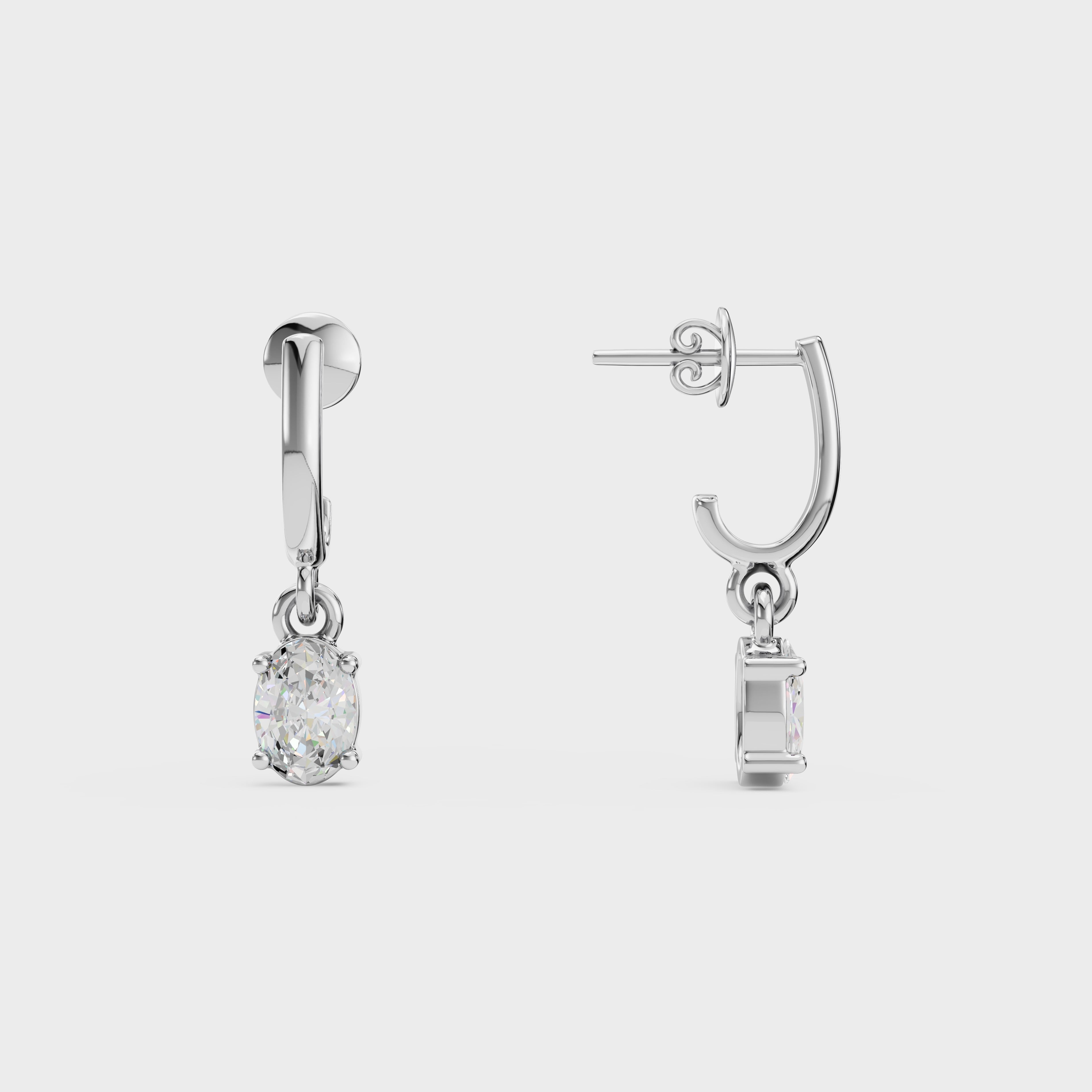 Suspended Brilliance Diamond Drop Earrings