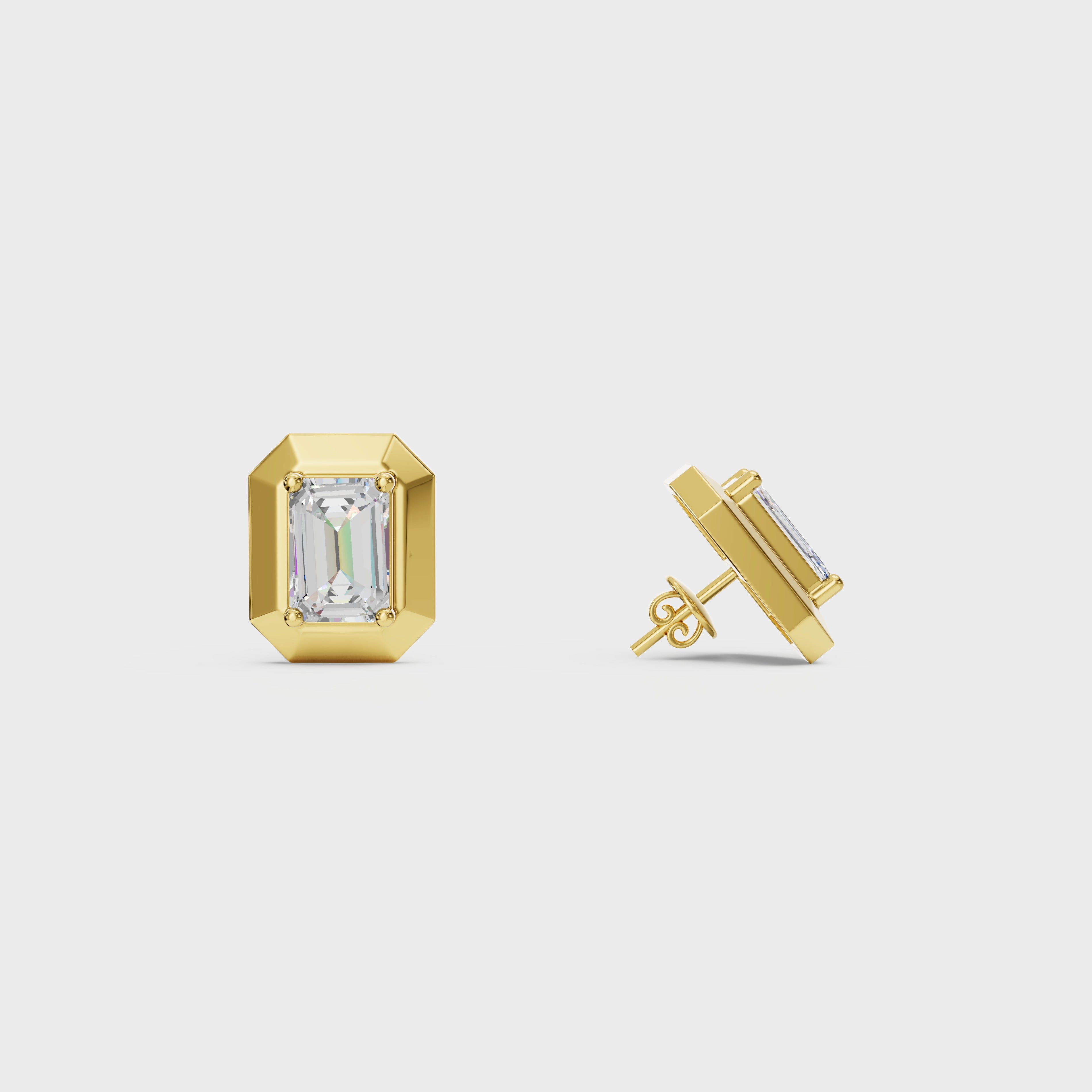 Emerald Edge Diamond Studs