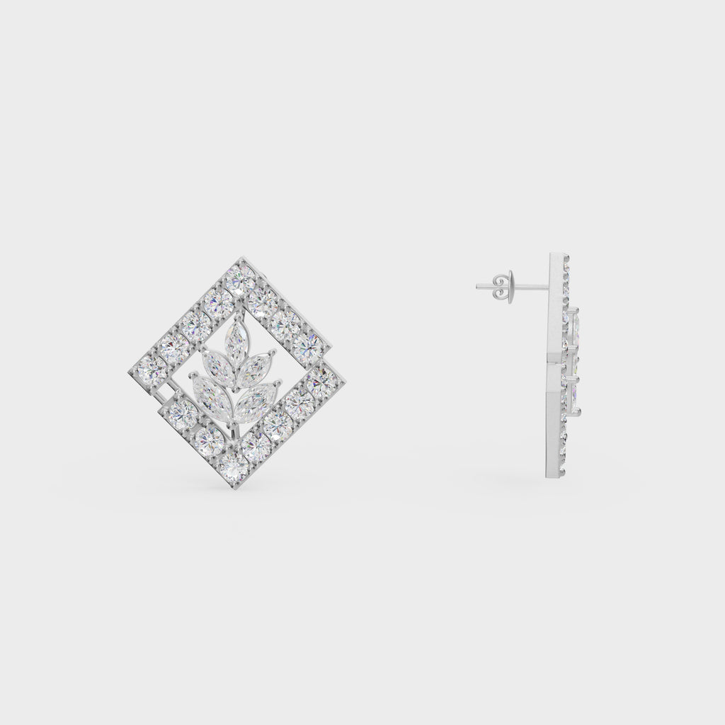Modern Marquise Frame Studs