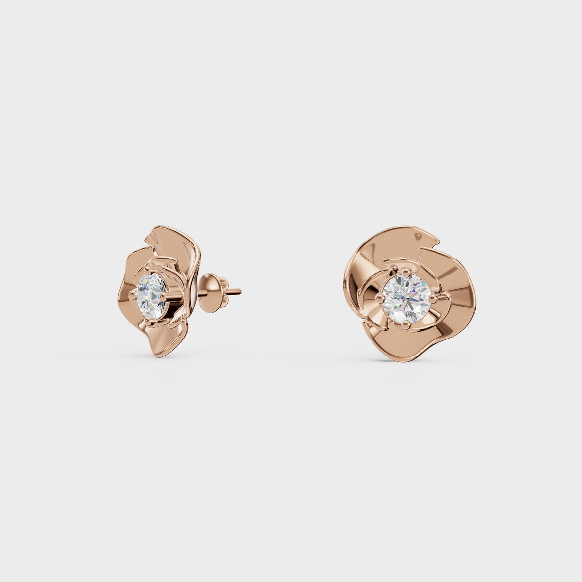 Diamond Petal Earrings
