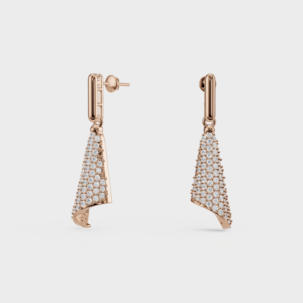 Twisted Triangle Diamond Danglers