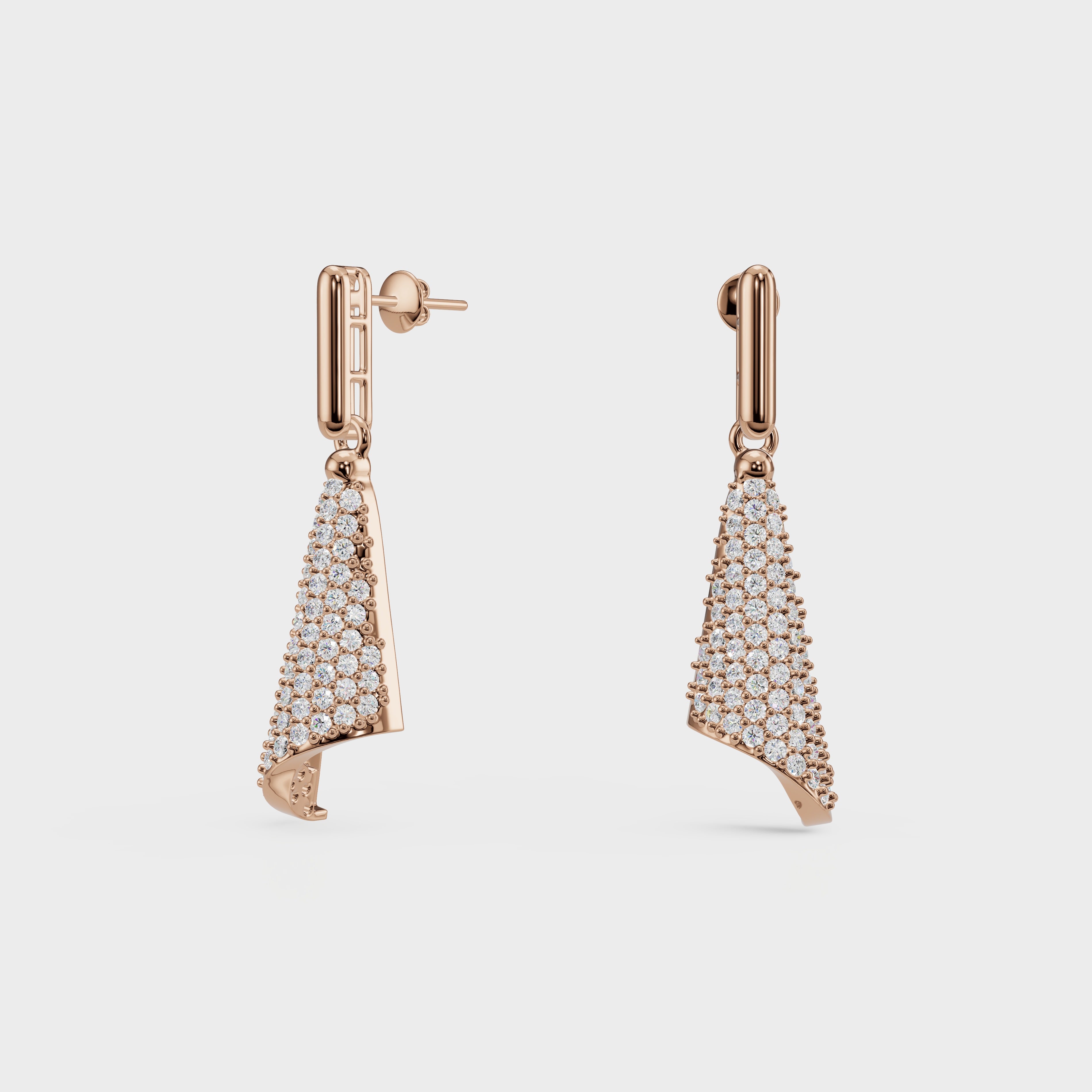 Twisted Triangle Diamond Danglers