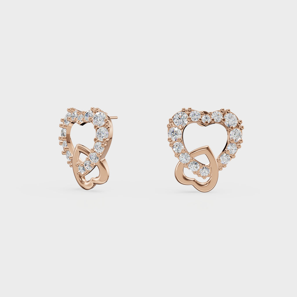 Halo Heart Dainty Studs