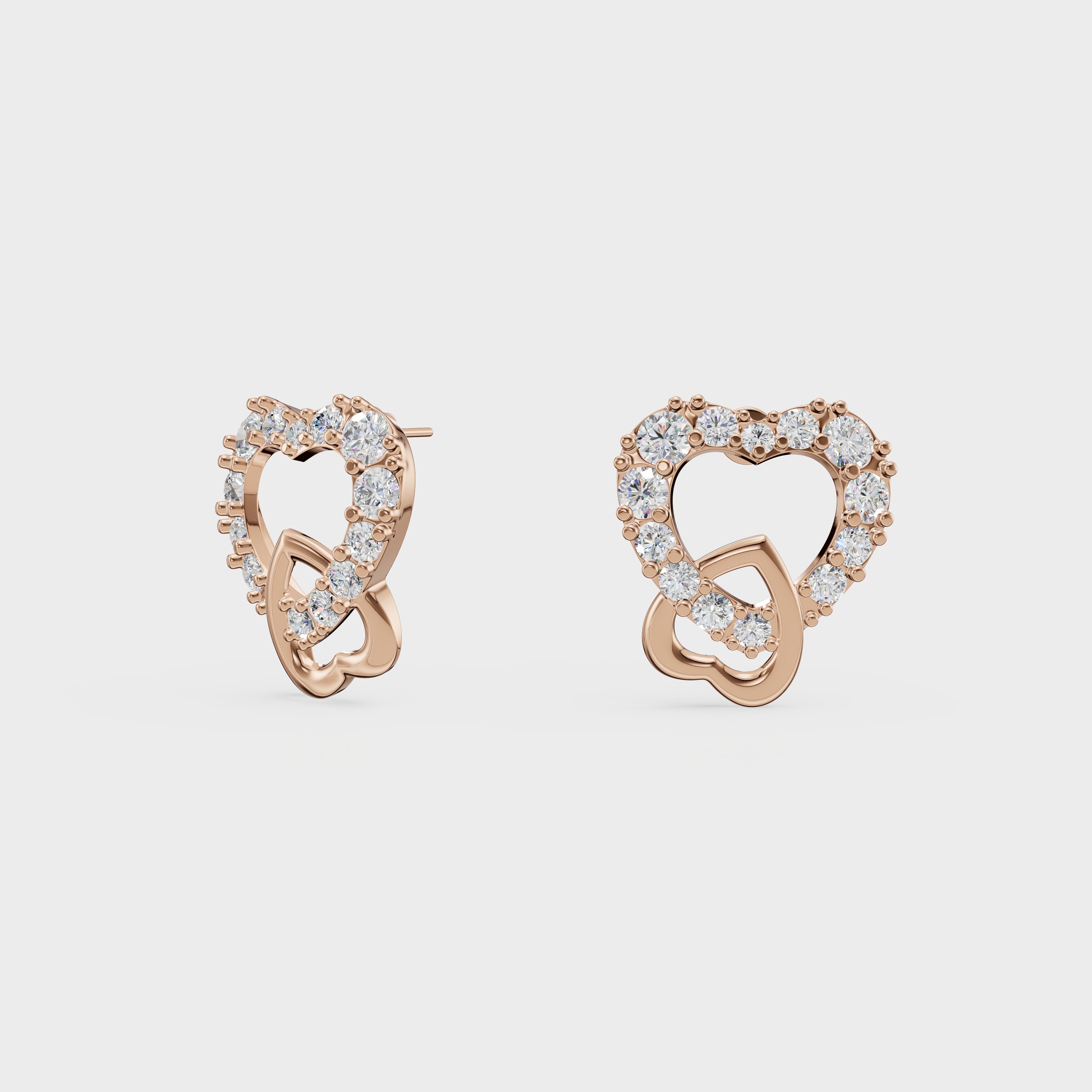 Halo Heart Dainty Studs